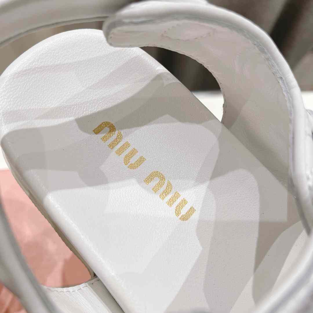 Miu Miu Sporty Matelassé Nappa Leather Sandals - DopestKickz