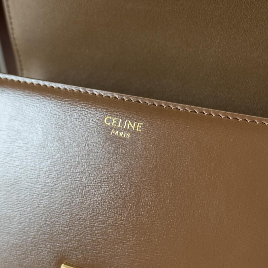 Celine Teen Triomphe Bag In Natural Calfskin - DopestKickz