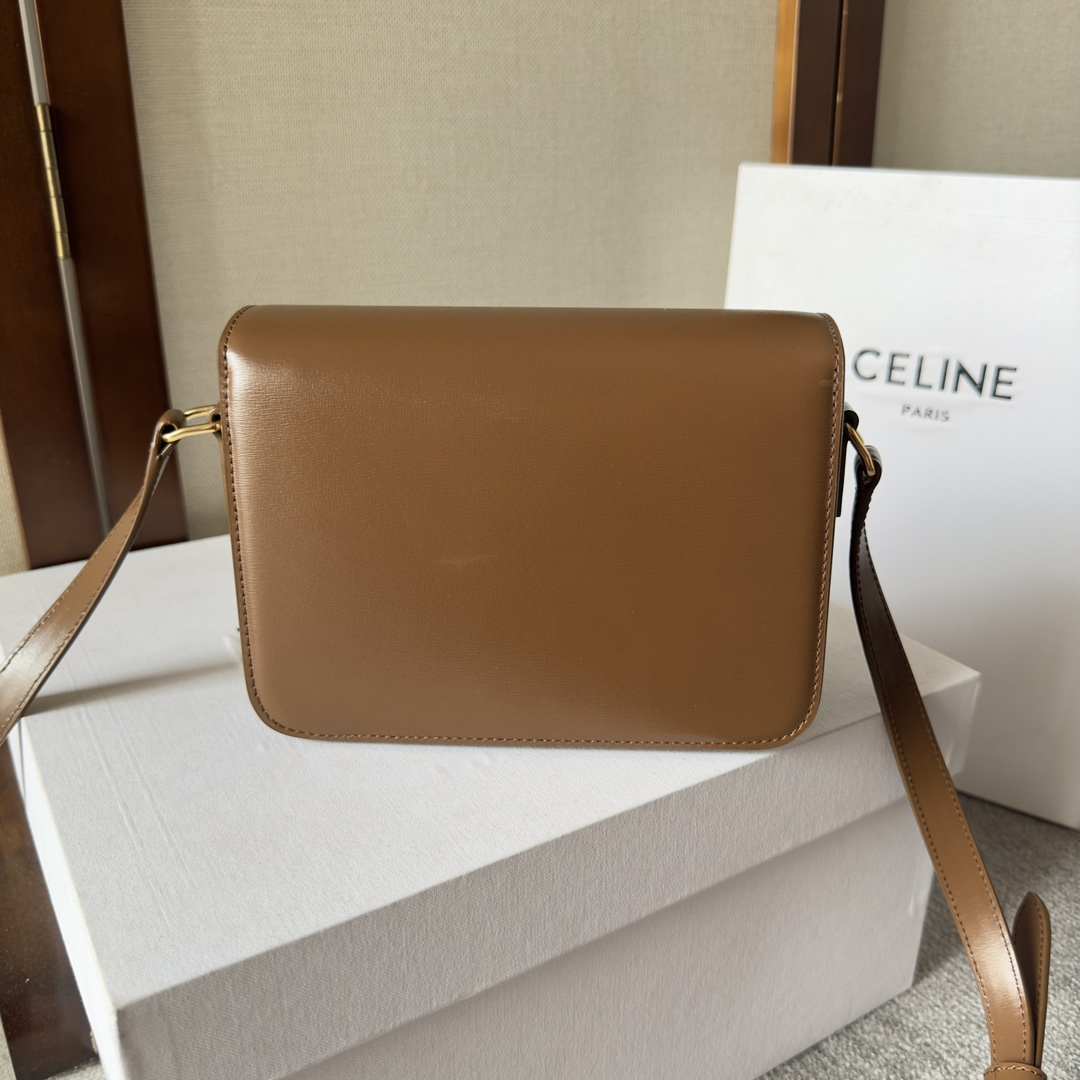 Celine Teen Triomphe Bag In Natural Calfskin - DopestKickz
