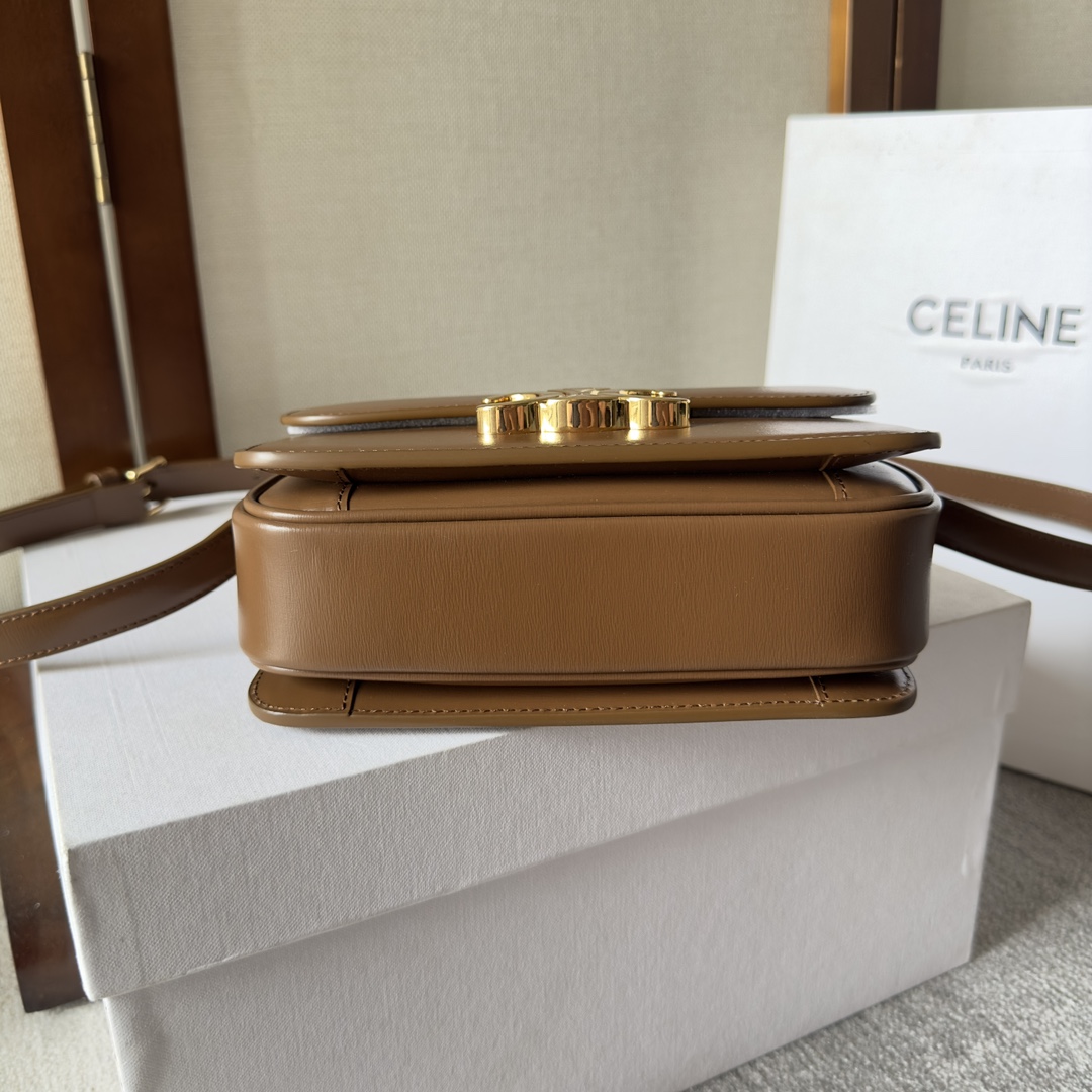 Celine Teen Triomphe Bag In Natural Calfskin - DopestKickz