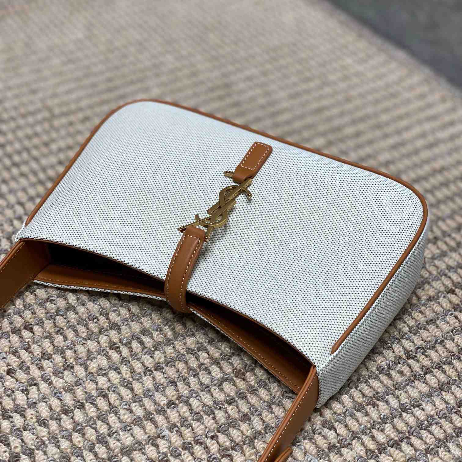 Saint Laurent LE 5 À 7 In Canvas And Leather  - DopestKickz