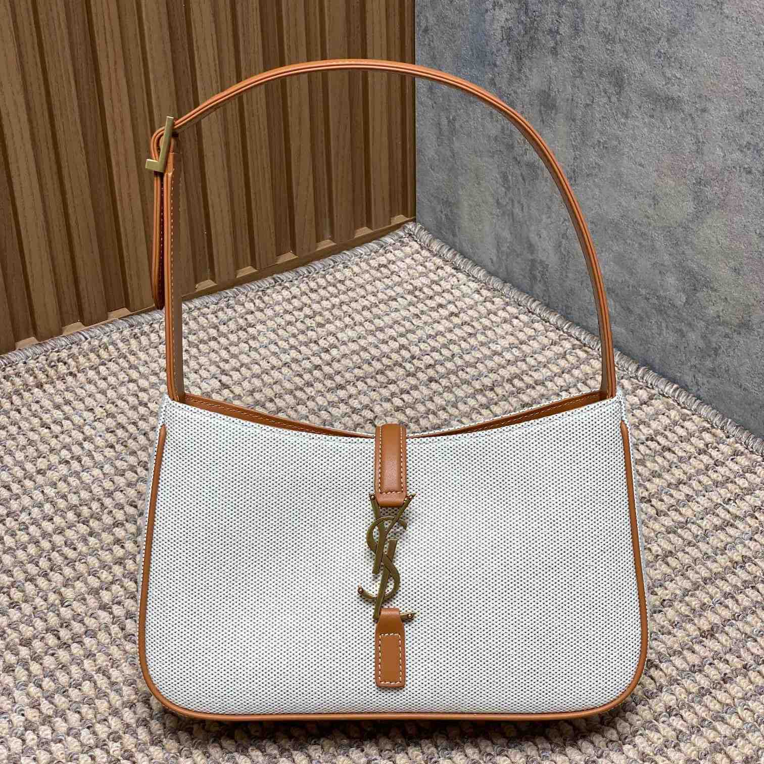 Saint Laurent LE 5 À 7 In Canvas And Leather  - DopestKickz