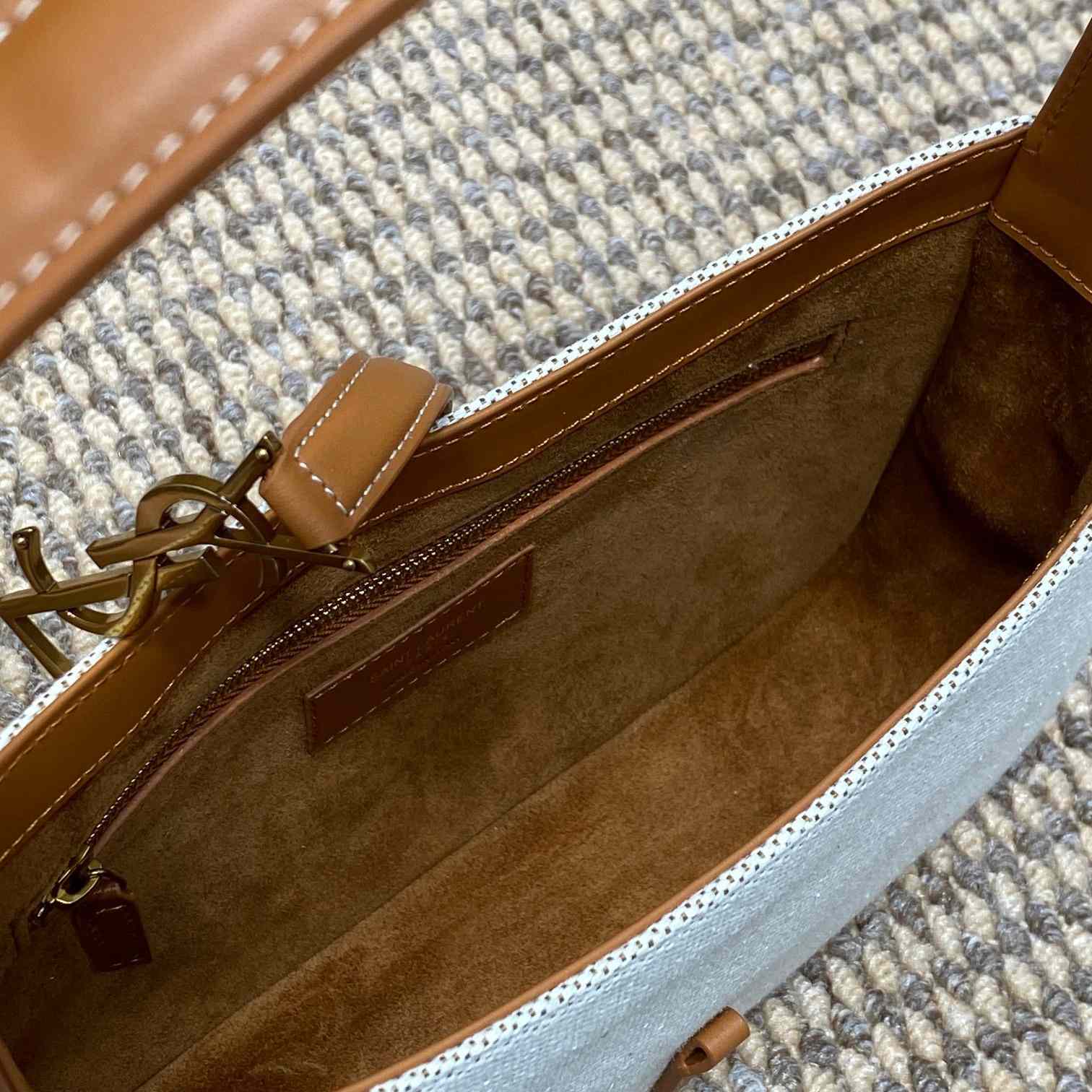 Saint Laurent LE 5 À 7 In Canvas And Leather  - DopestKickz