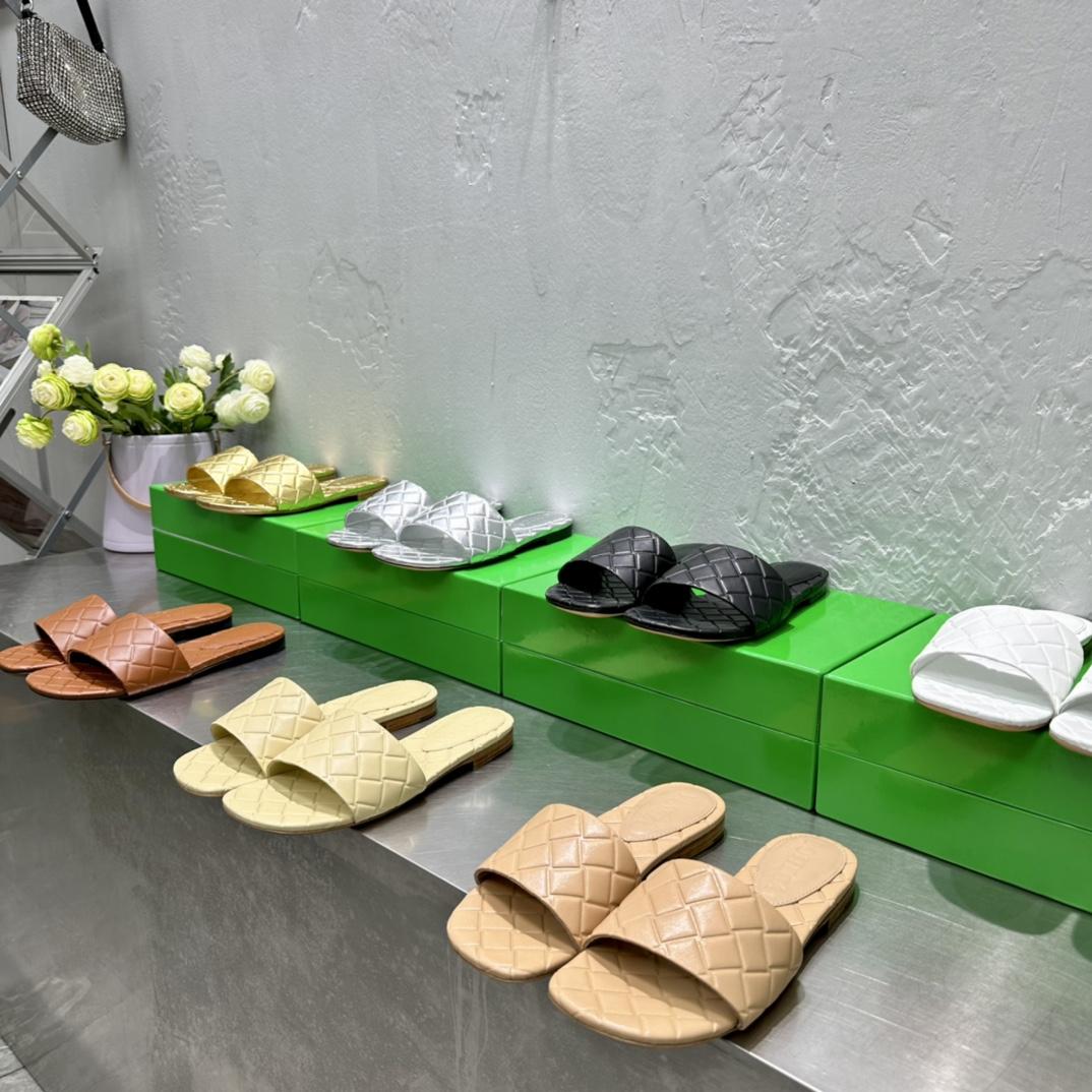 Bottega Veneta Amy Flat Mule - DopestKickz