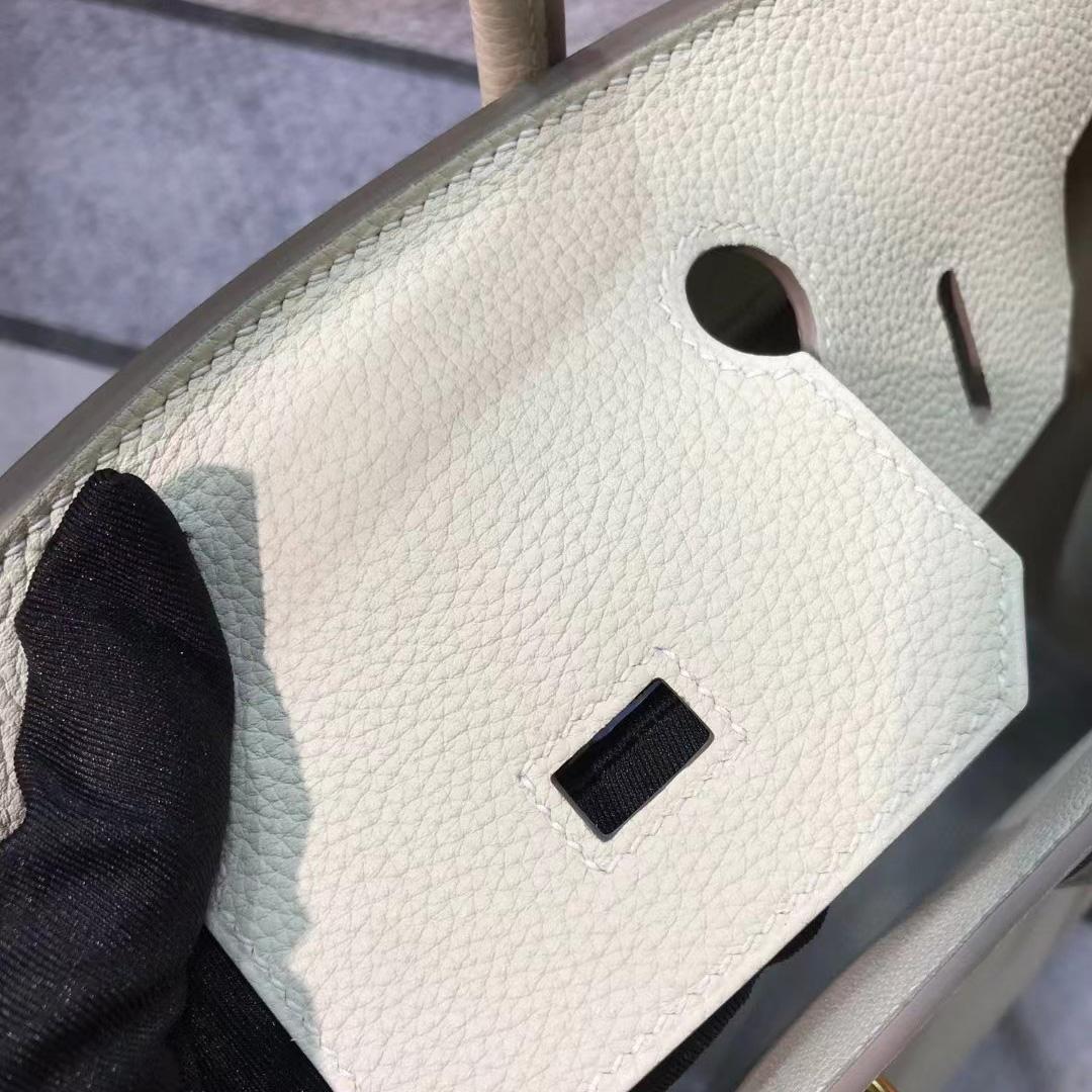 Hermes Birkin 30 Craie Clemence Gold Hardware   (30-22-16cm) - DopestKickz