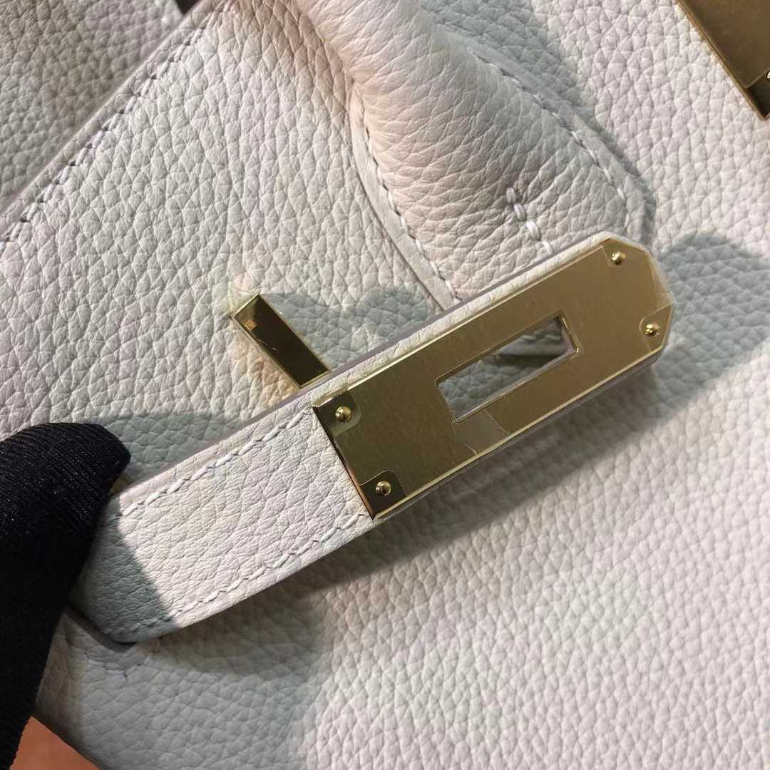 Hermes Birkin 30 Craie Clemence Gold Hardware   (30-22-16cm) - DopestKickz