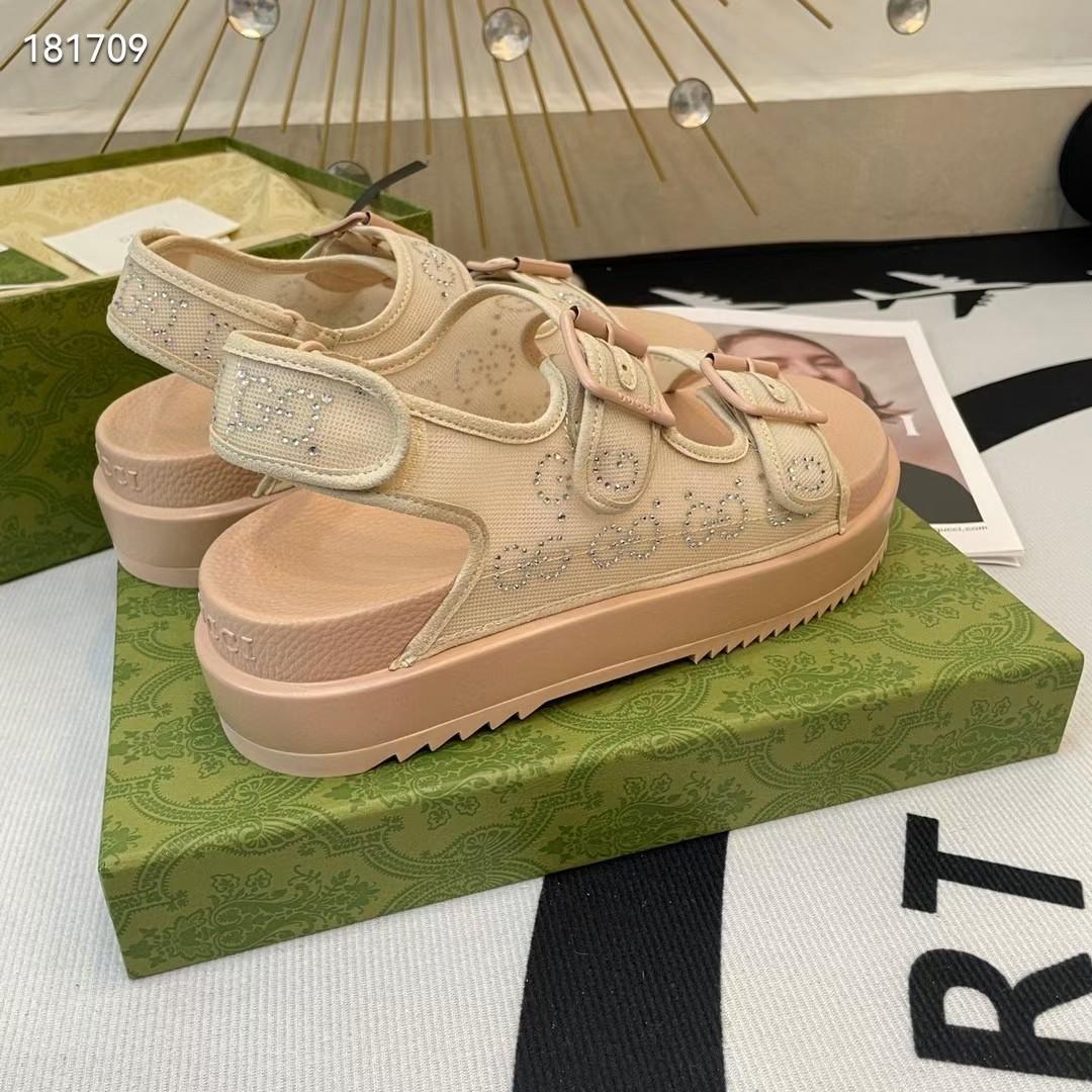 Gucci Women's GG Sandal With Crystals - DopestKickz
