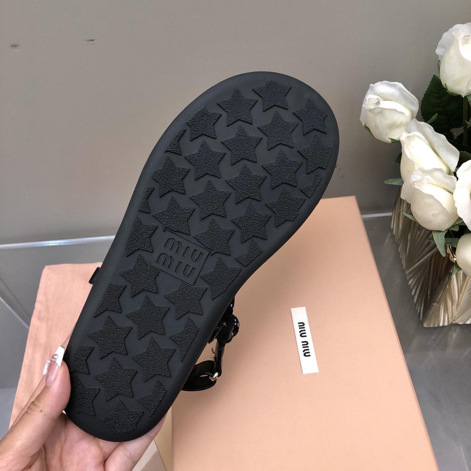 Miu Miu Riviere Cord And Leather Sandals - DopestKickz