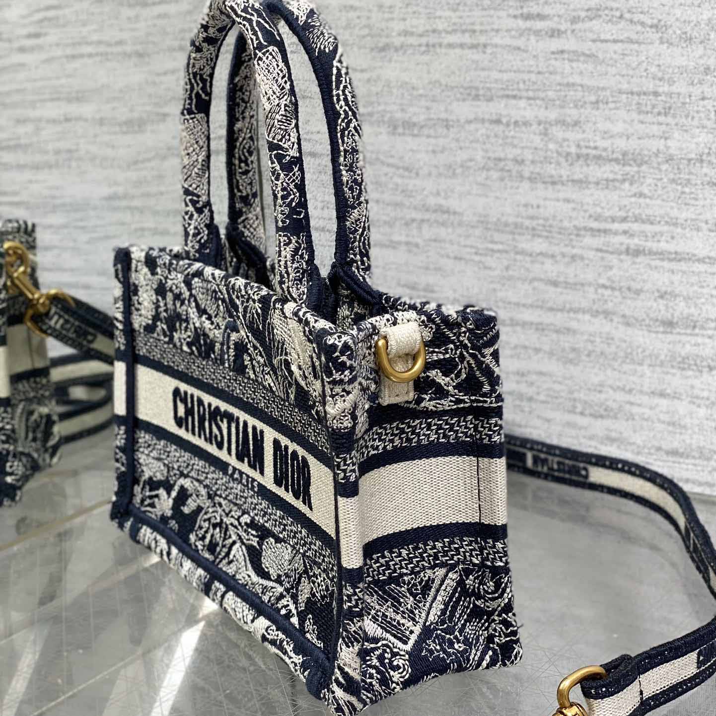 Dior Mini Dior Book Tote With Strap - DopestKickz