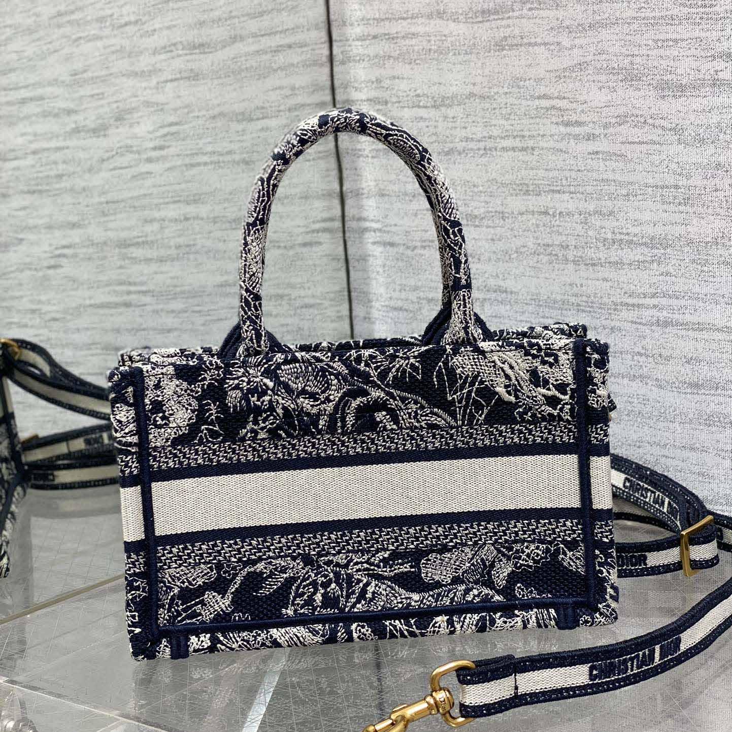 Dior Mini Dior Book Tote With Strap - DopestKickz