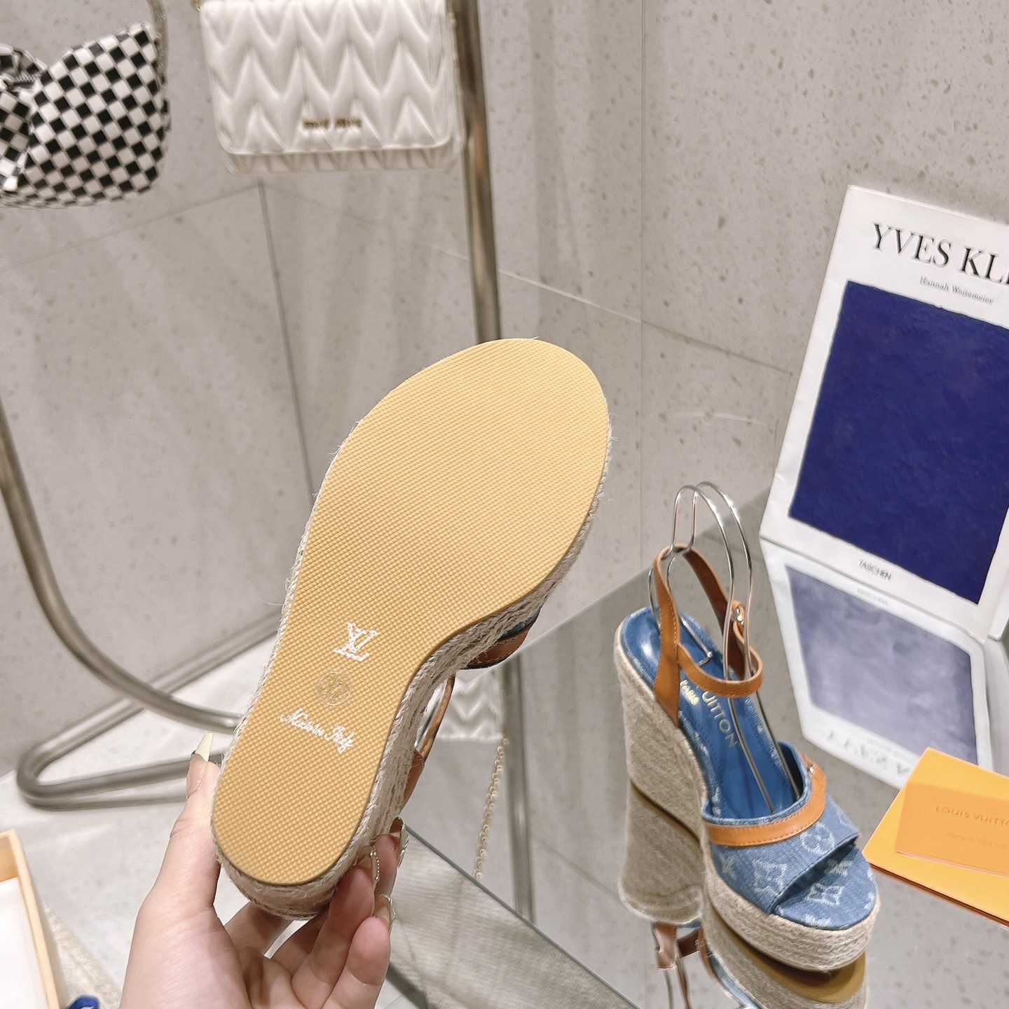 Louis Vuitton Helios Wedge Sandal   - DopestKickz