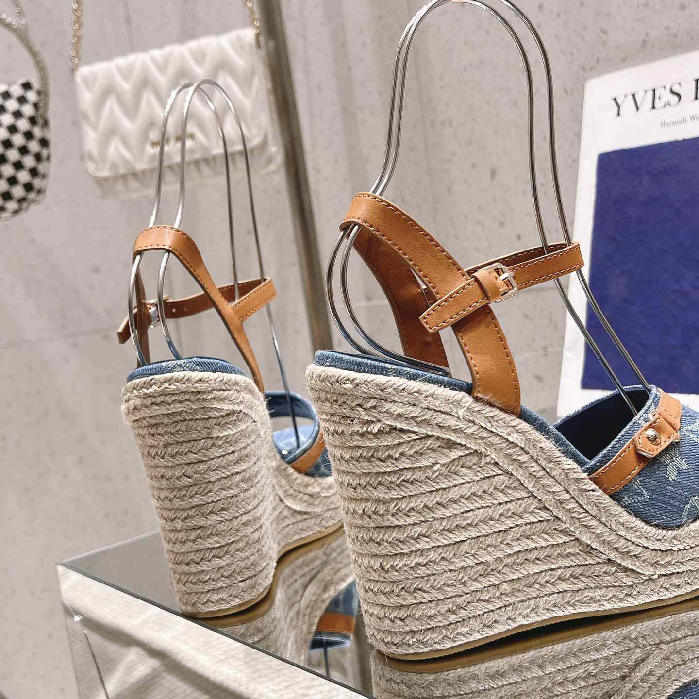 Louis Vuitton Helios Wedge Sandal   - DopestKickz