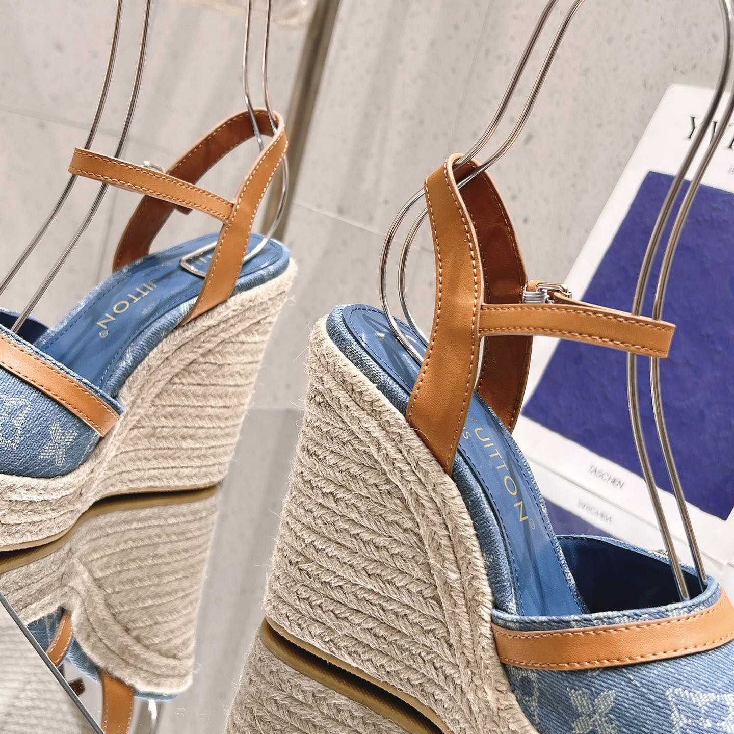 Louis Vuitton Helios Wedge Sandal   - DopestKickz