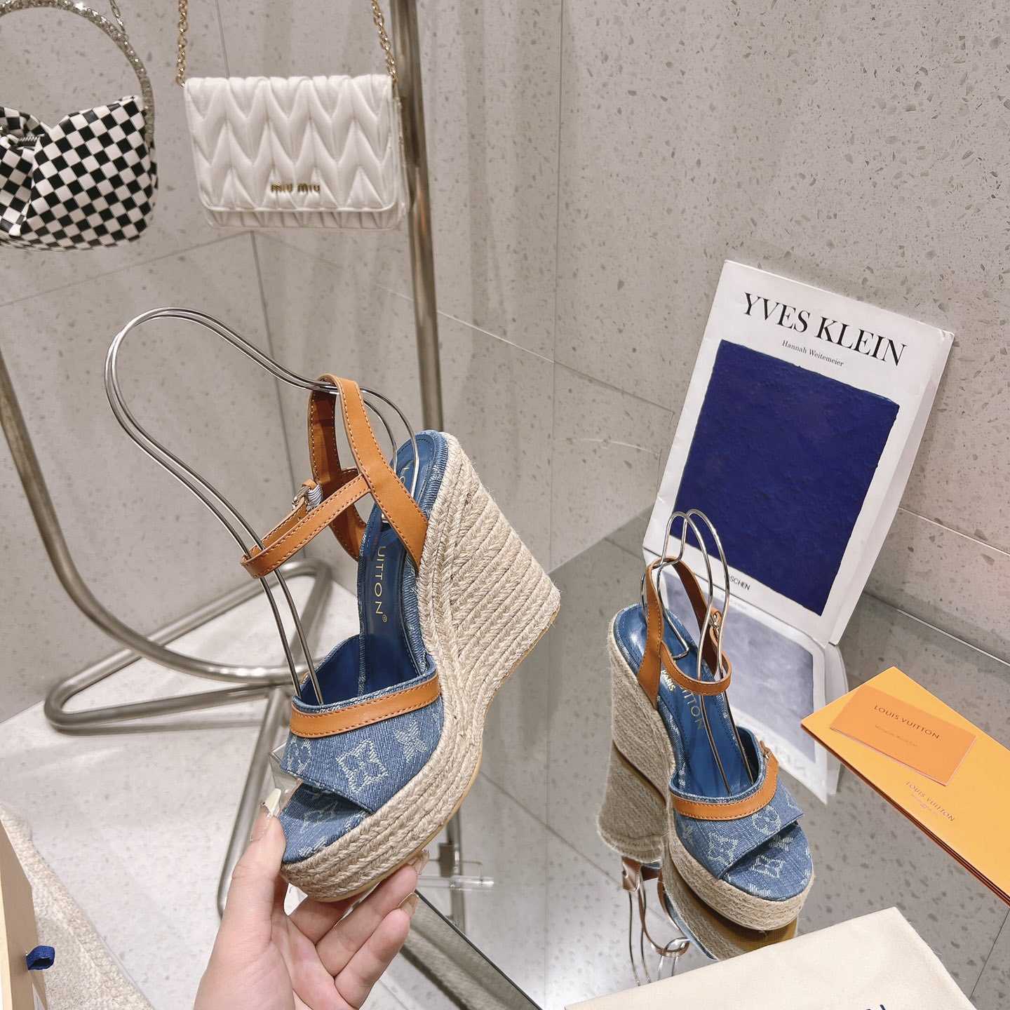 Louis Vuitton Helios Wedge Sandal   - DopestKickz