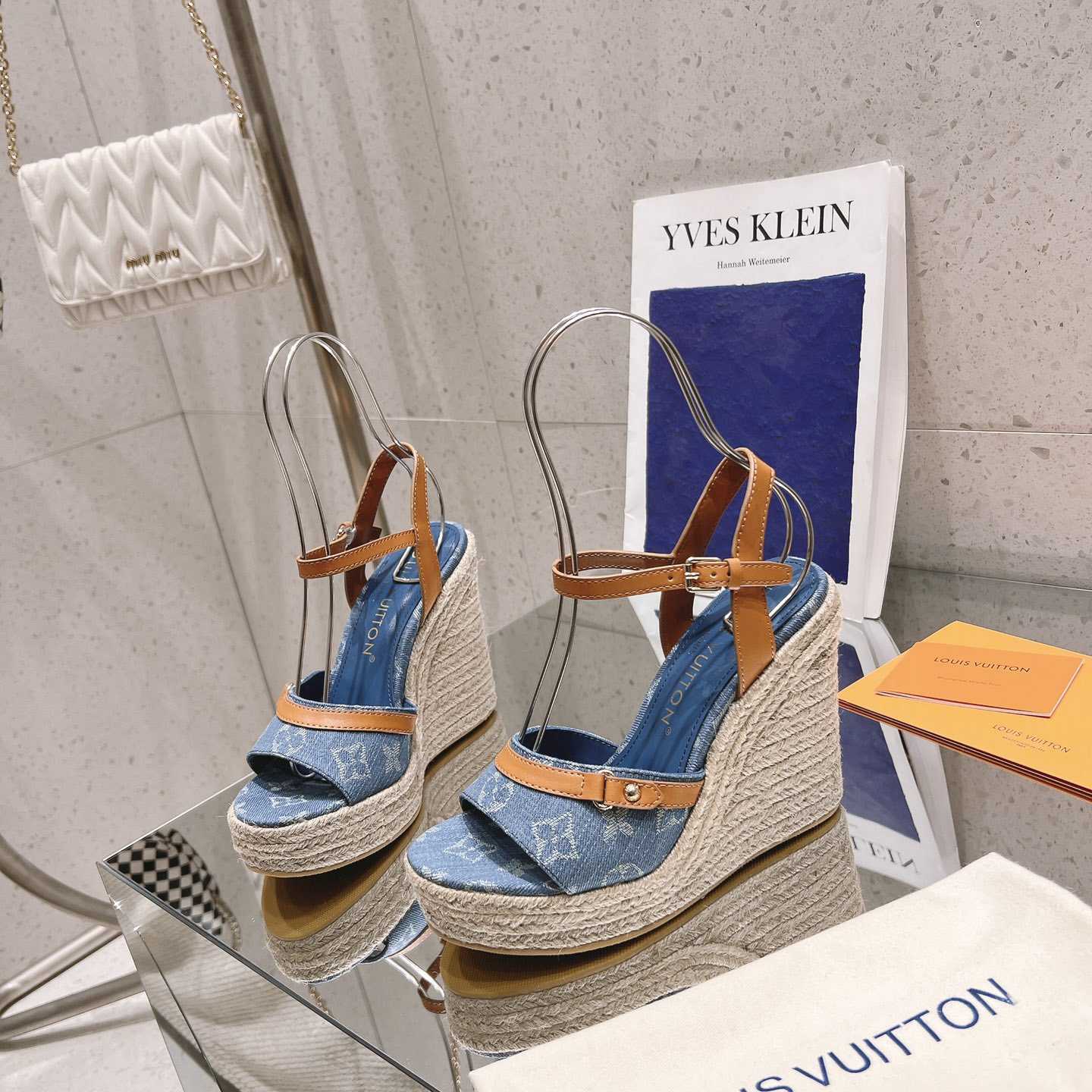 Louis Vuitton Helios Wedge Sandal   - DopestKickz