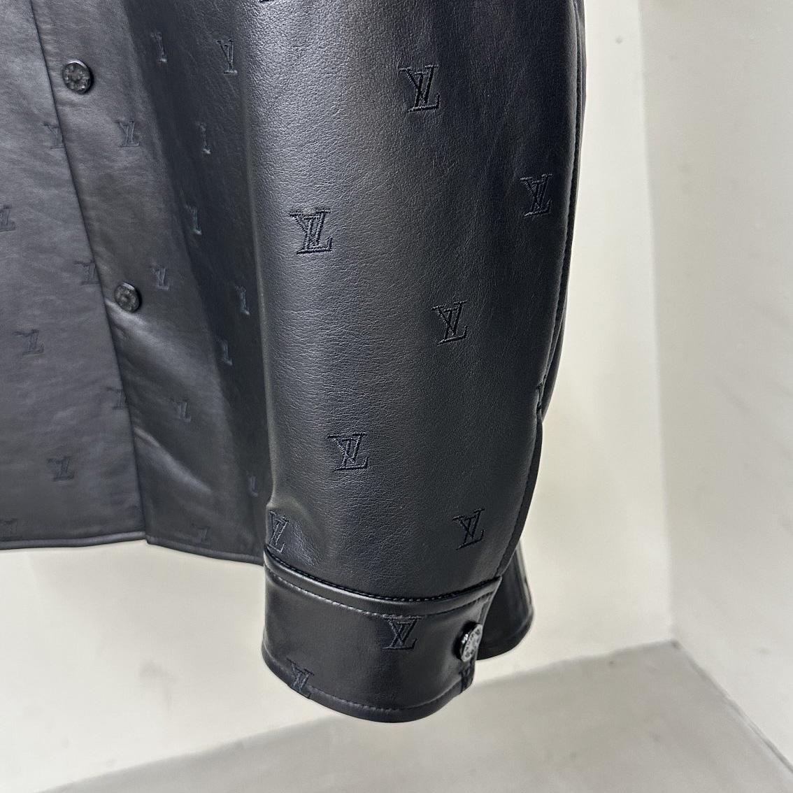 Louis Vuitton Embroidered Leather Signature Overshirt     1AFIOJ - DopestKickz
