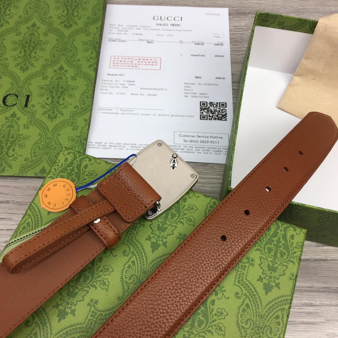 Gucci Leather Belt  35mm - DopestKickz