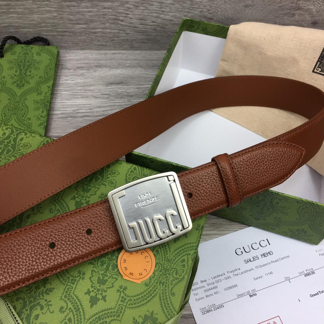Gucci Leather Belt  35mm - DopestKickz