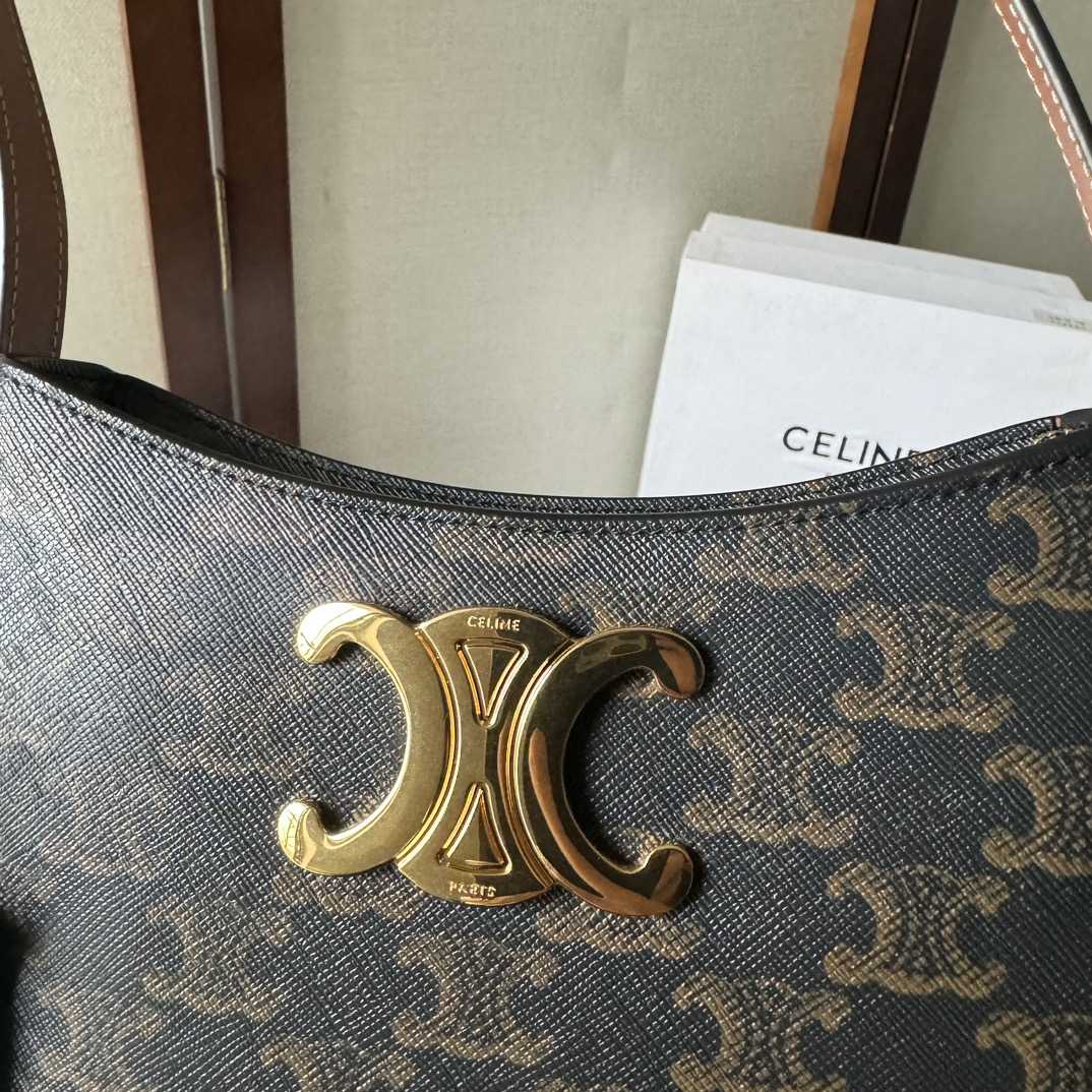 Celine Medium Tilly Bag In Triomphe Canvas And Calfskin  - DopestKickz