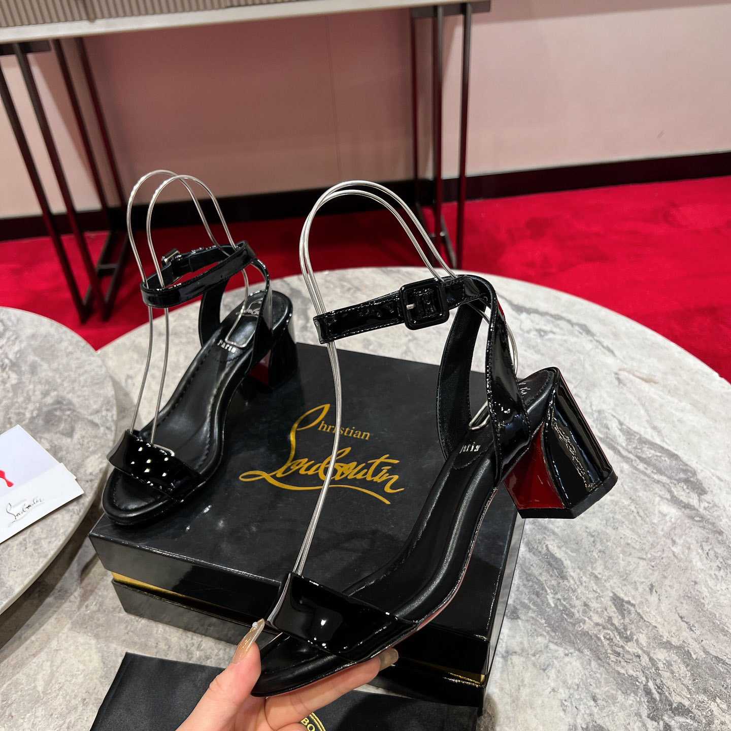 Christian Louboutin Miss Sabina 55mm Strappy Sandals - DopestKickz