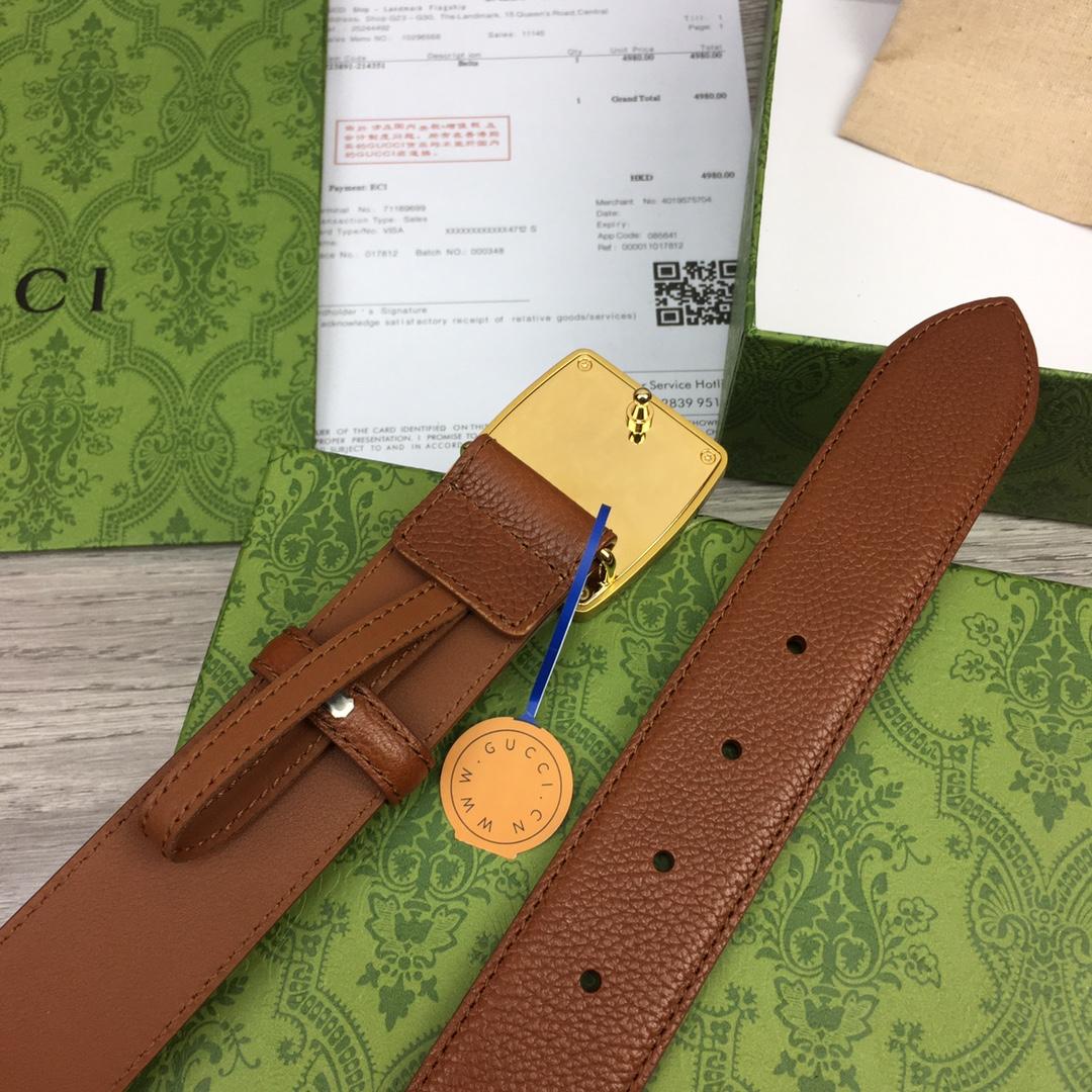 Gucci Leather Belt  35mm - DopestKickz