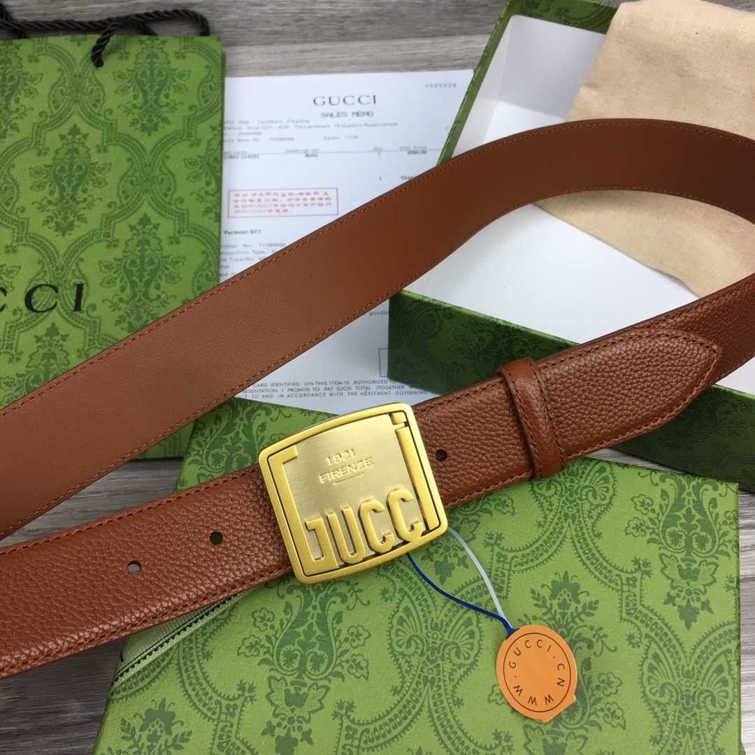 Gucci Leather Belt  35mm - DopestKickz