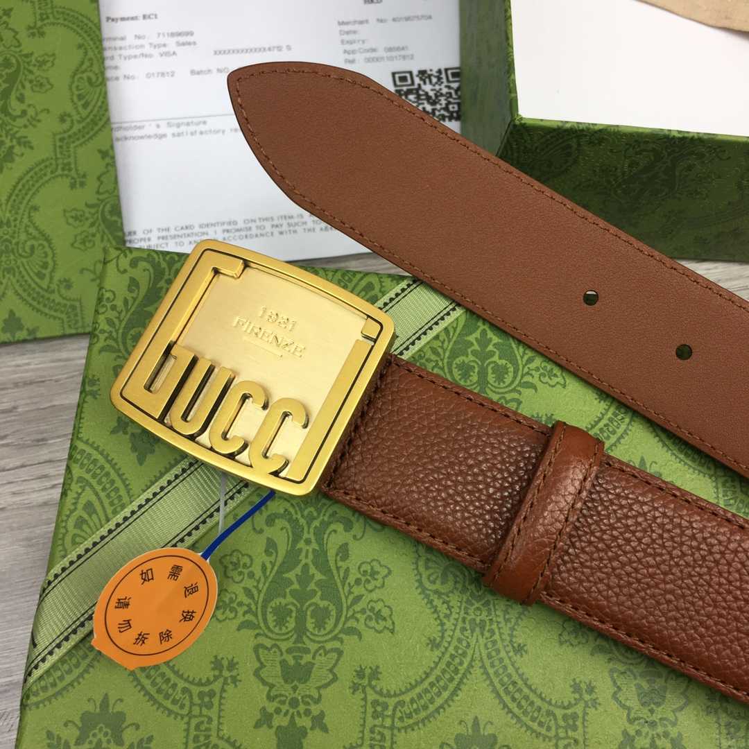 Gucci Leather Belt  35mm - DopestKickz