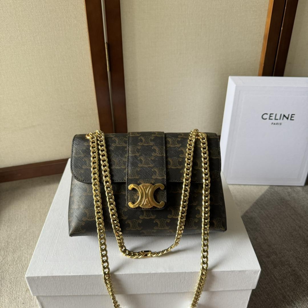 Celine Medium Celine Victoire Bag In Triomphe Canvas - DopestKickz