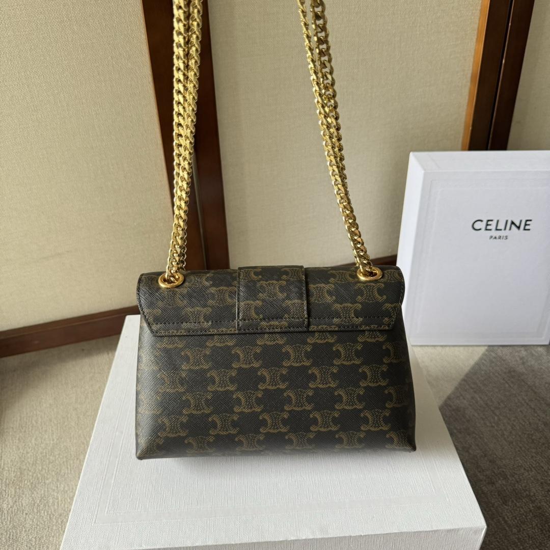 Celine Medium Celine Victoire Bag In Triomphe Canvas - DopestKickz