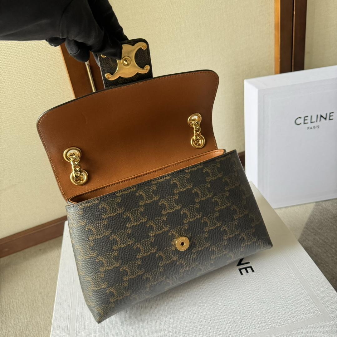 Celine Medium Celine Victoire Bag In Triomphe Canvas - DopestKickz
