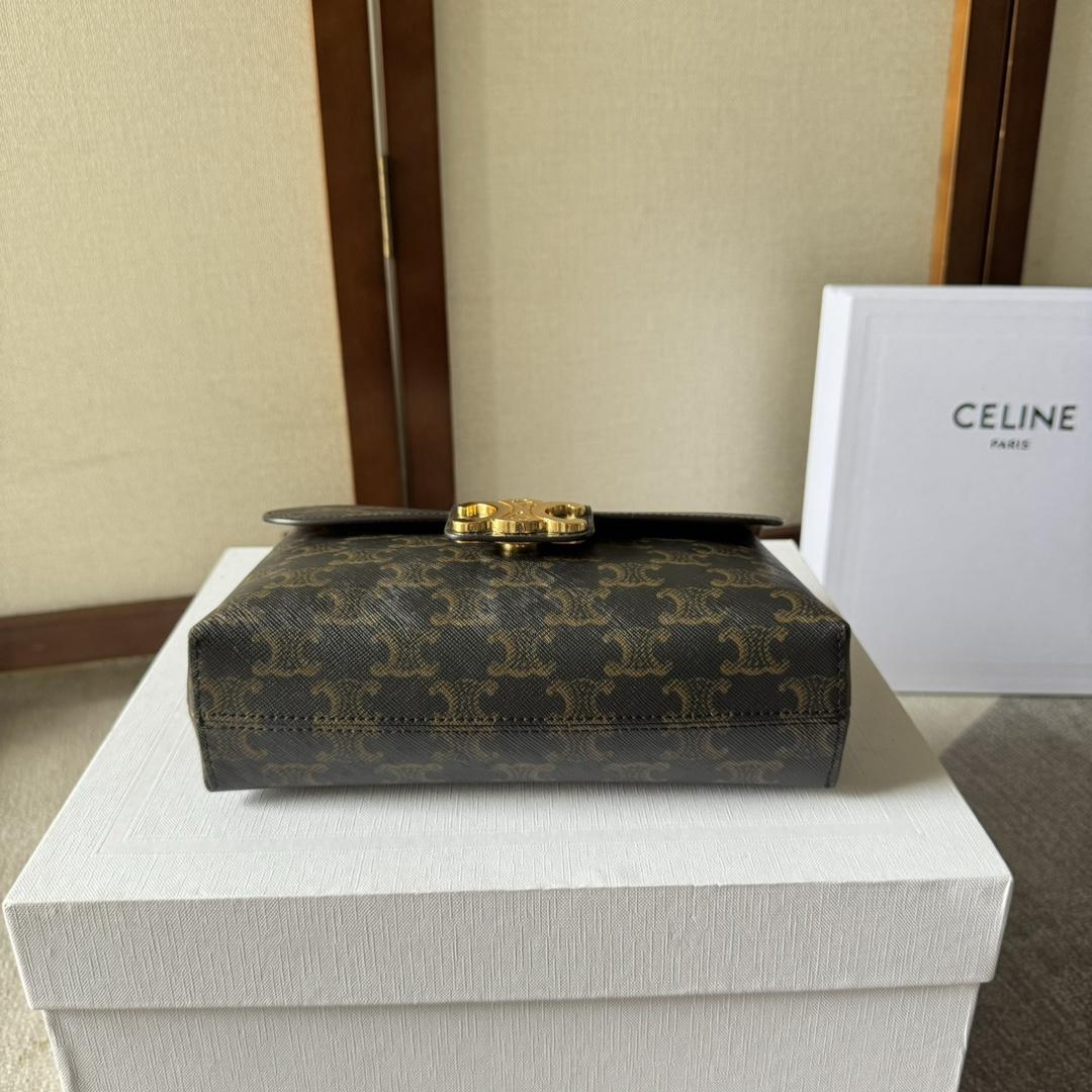 Celine Medium Celine Victoire Bag In Triomphe Canvas - DopestKickz