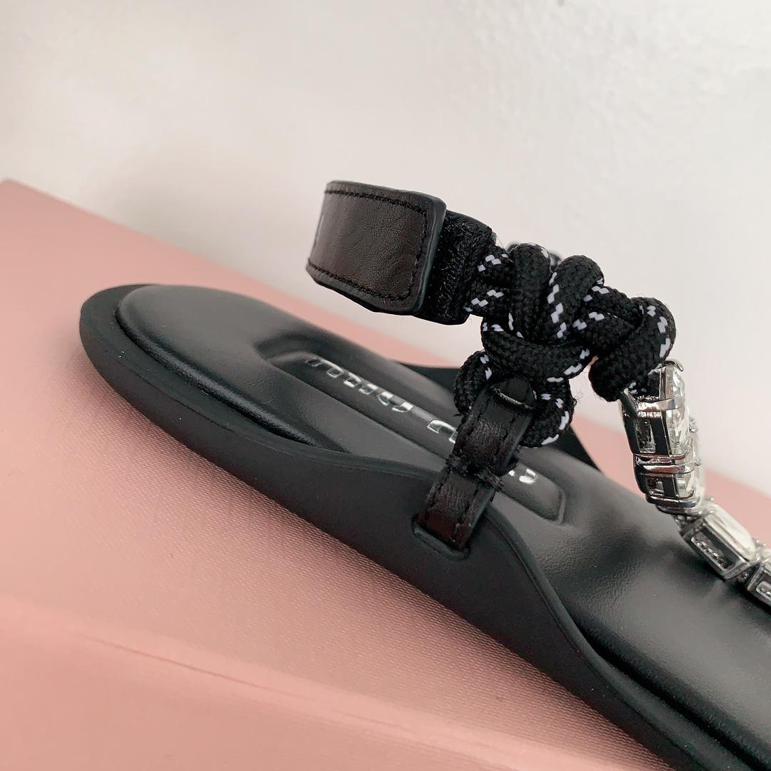 Miu Miu Cotton Cord Thong Sandals - DopestKickz