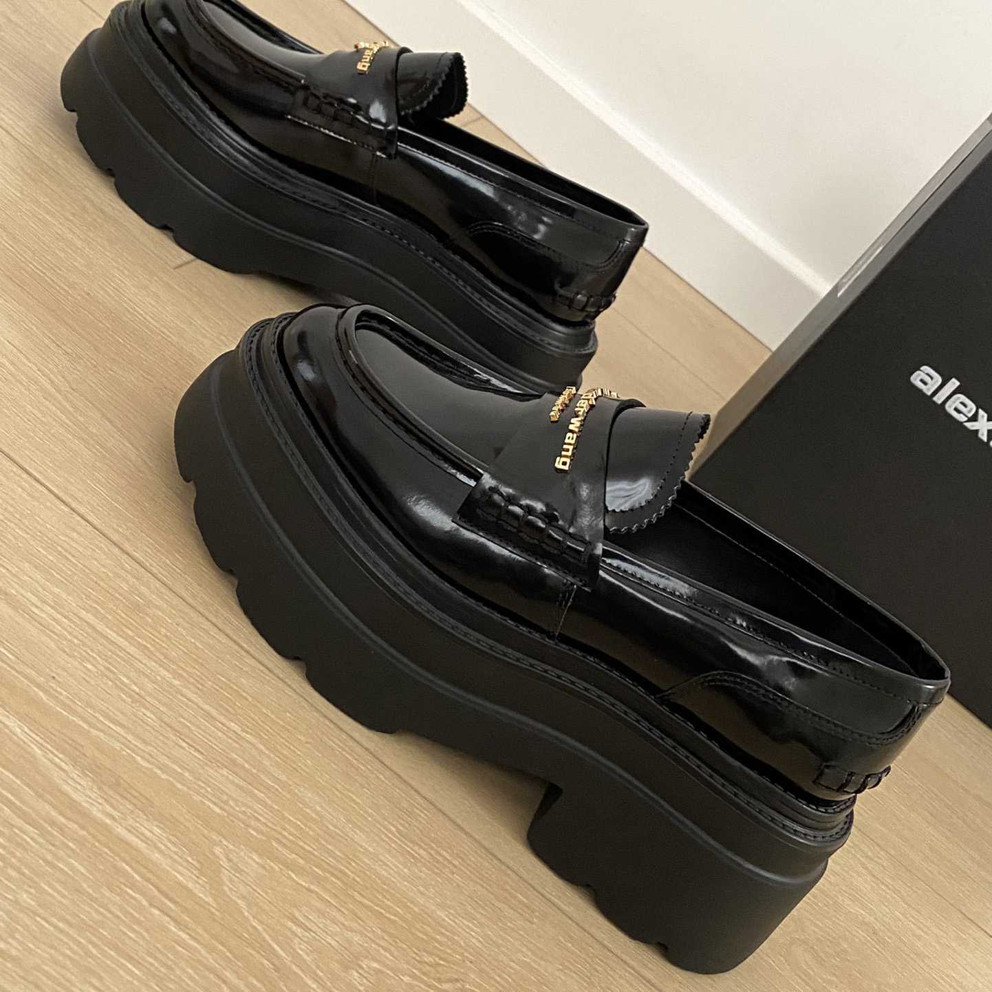 Alexander Wang Carter Platform Loafer In Leather - DopestKickz