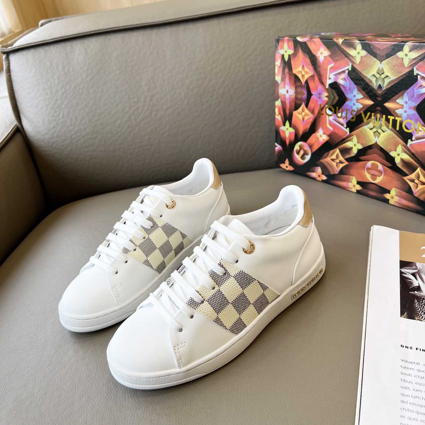 Louis Vuitton Damier Azur Front Row Sneaker - DopestKickz
