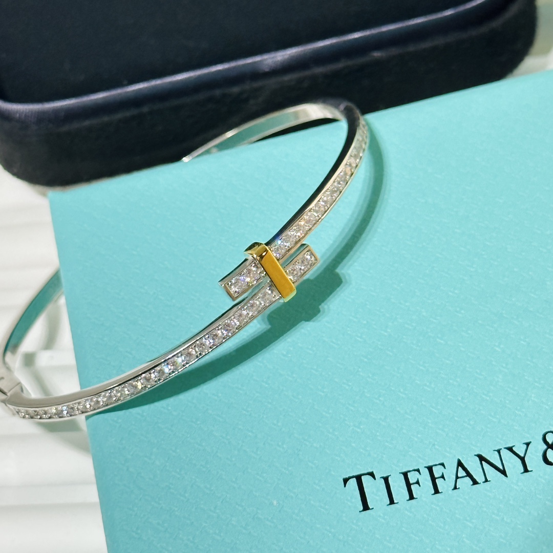 Tiffany & Co. Edge Hinged Bypass Bangle Bracelet - DopestKickz