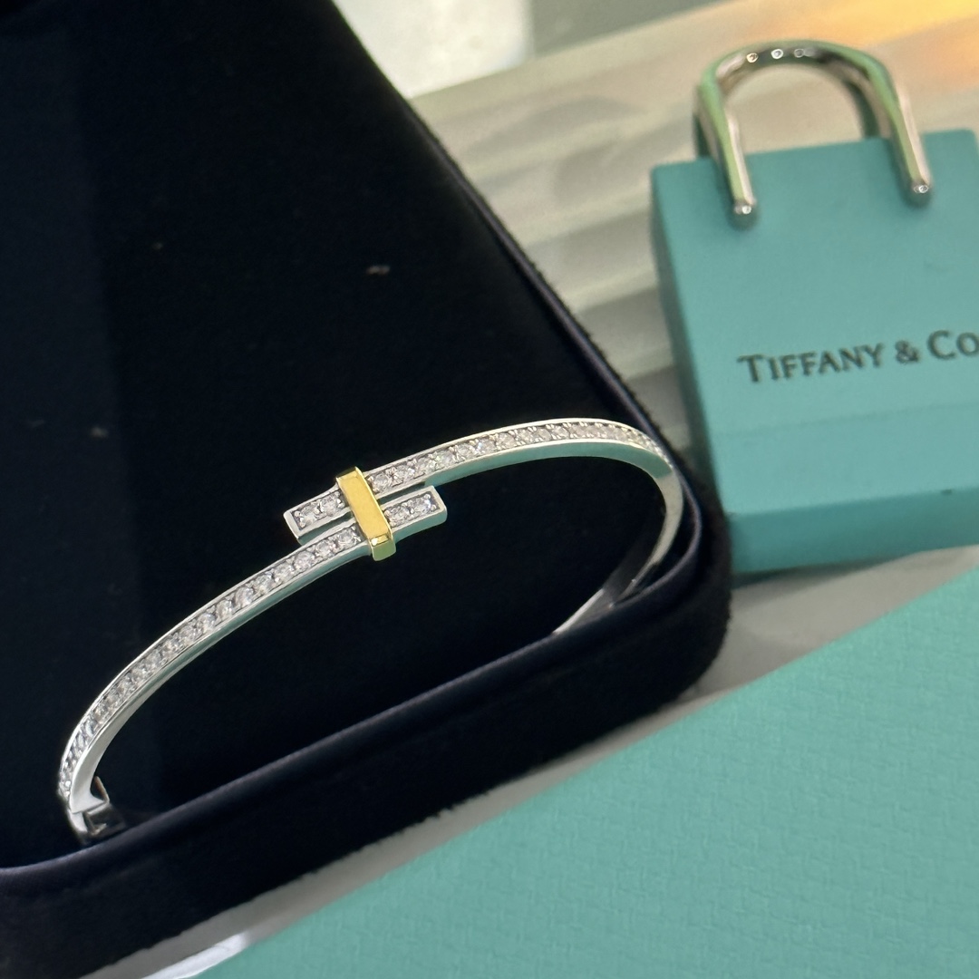 Tiffany & Co. Edge Hinged Bypass Bangle Bracelet - DopestKickz