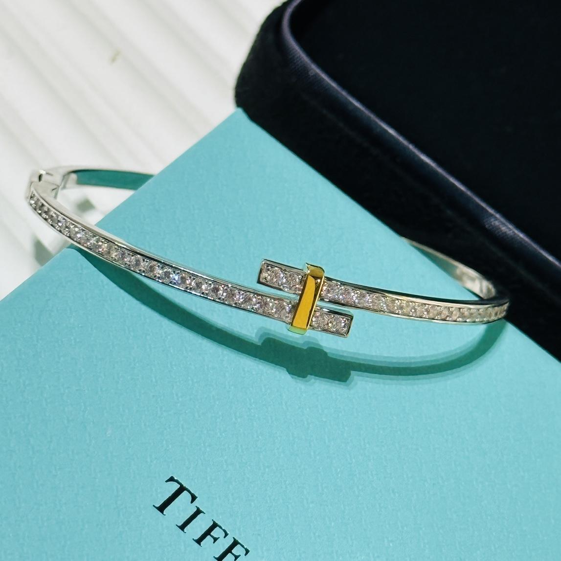 Tiffany & Co. Edge Hinged Bypass Bangle Bracelet - DopestKickz
