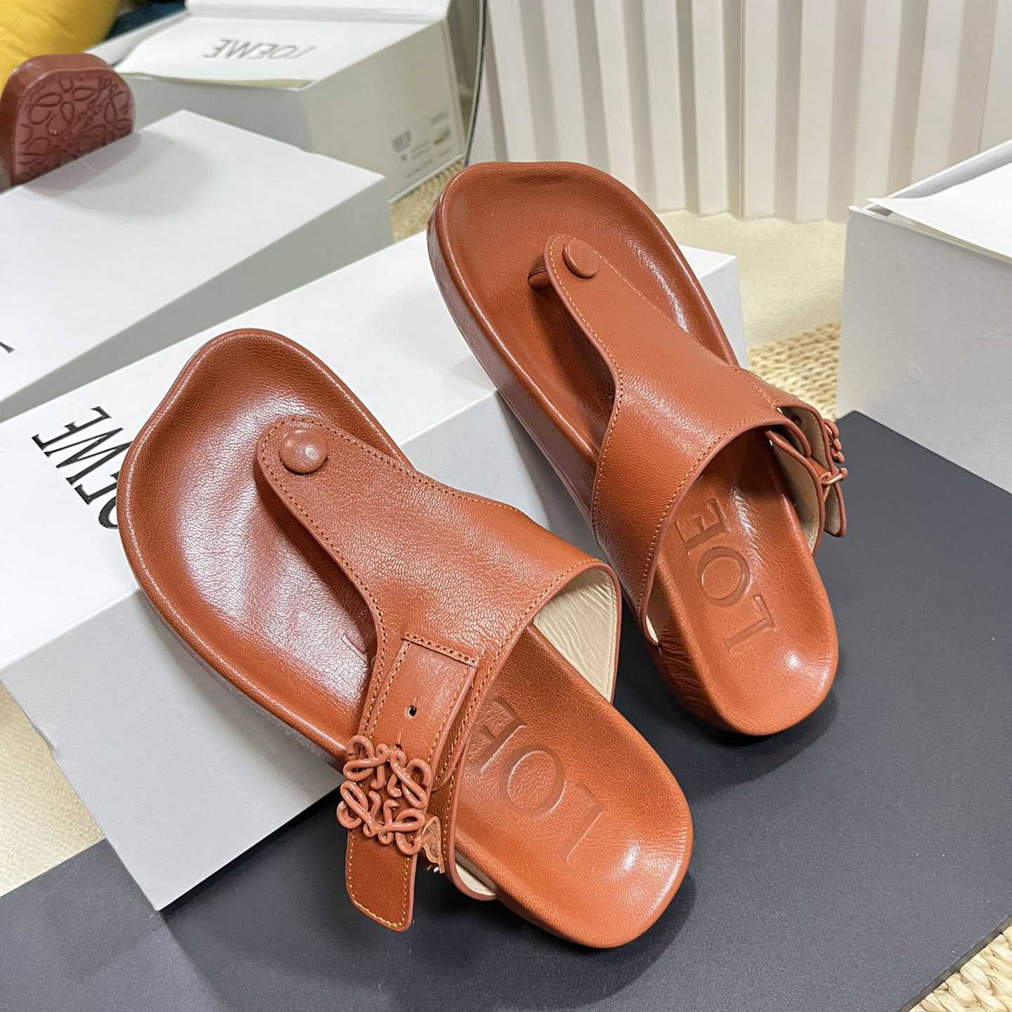 Loewe Anagram Ease Sandal In Kidskin - DopestKickz