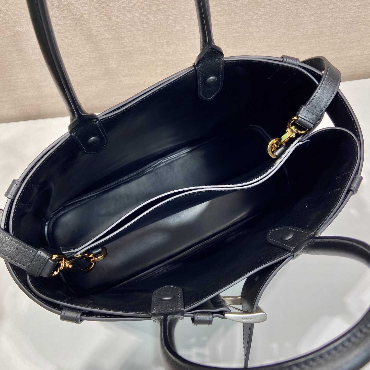 Prada Buckle Large Leather Handbag With Belt - DopestKickz