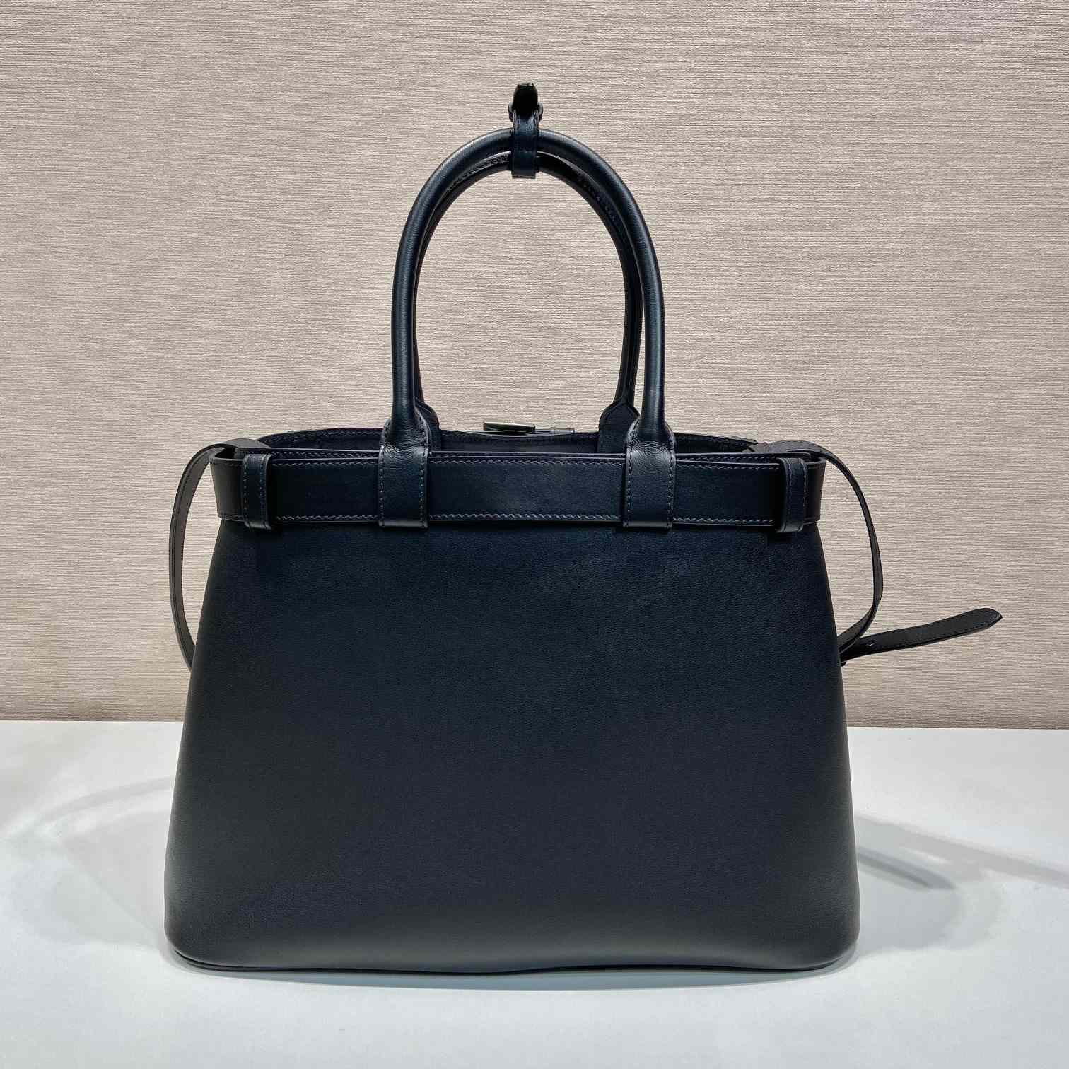 Prada Buckle Large Leather Handbag With Belt - DopestKickz