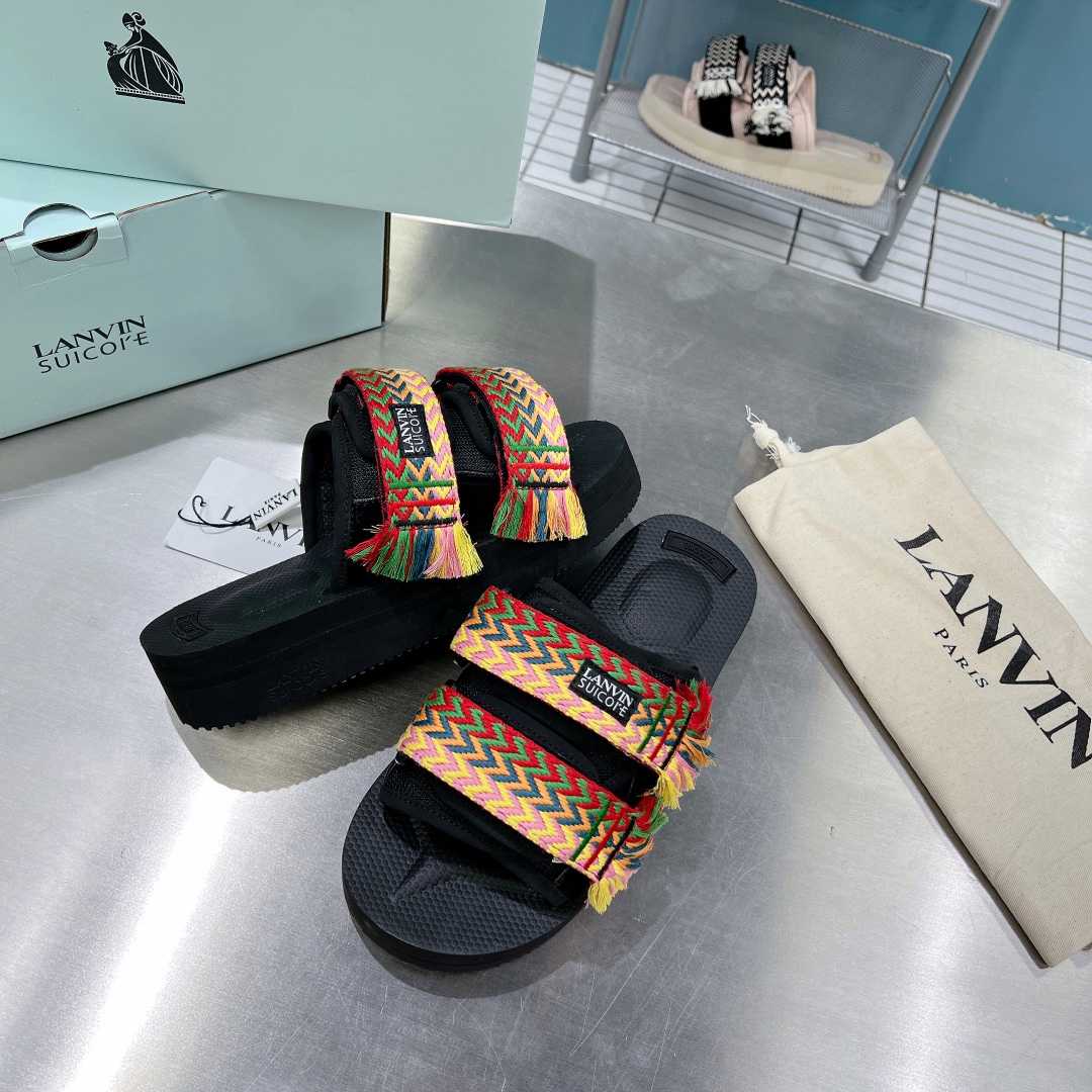 Suicoke x Lanvin Curb Woven-strap Sandals - DopestKickz
