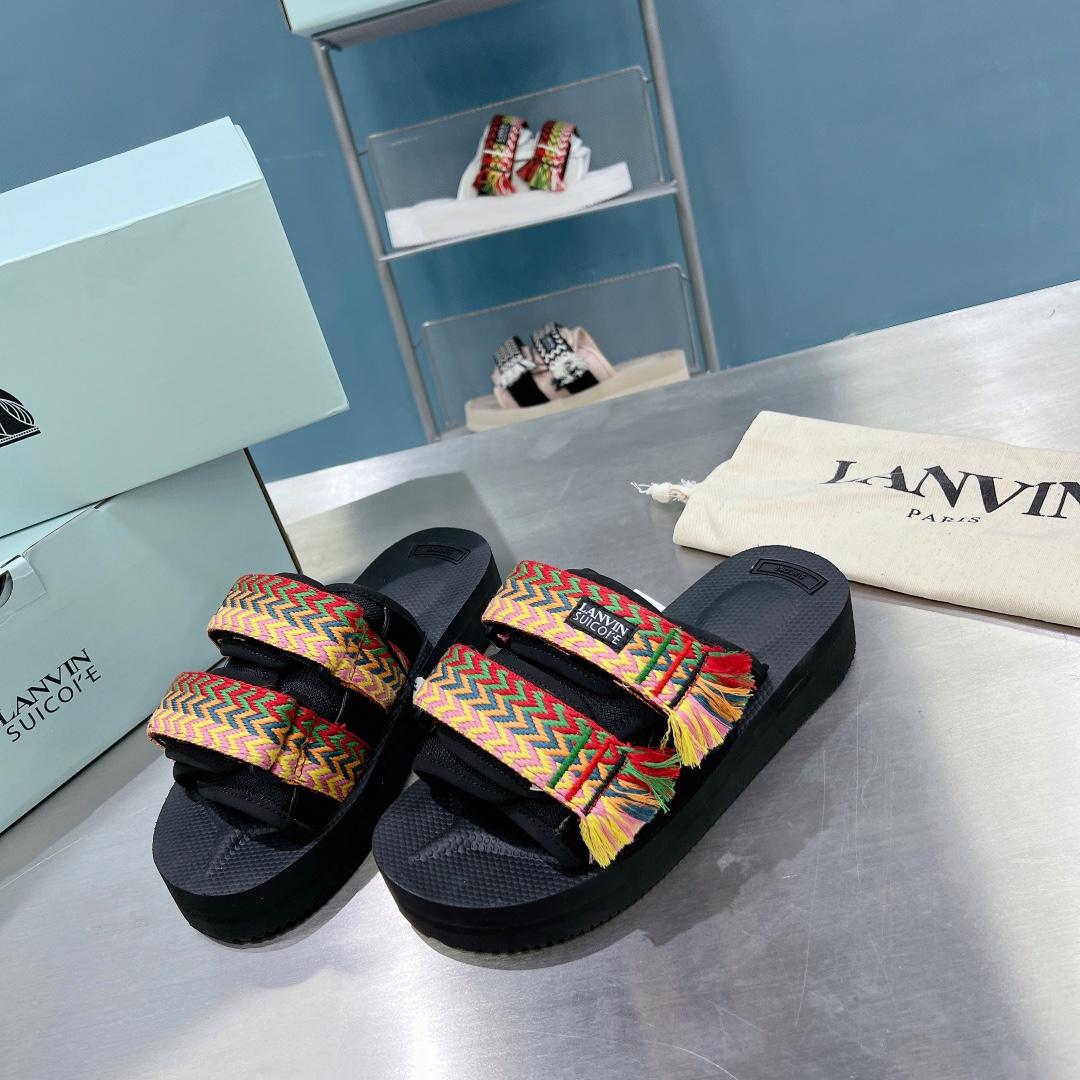 Suicoke x Lanvin Curb Woven-strap Sandals - DopestKickz