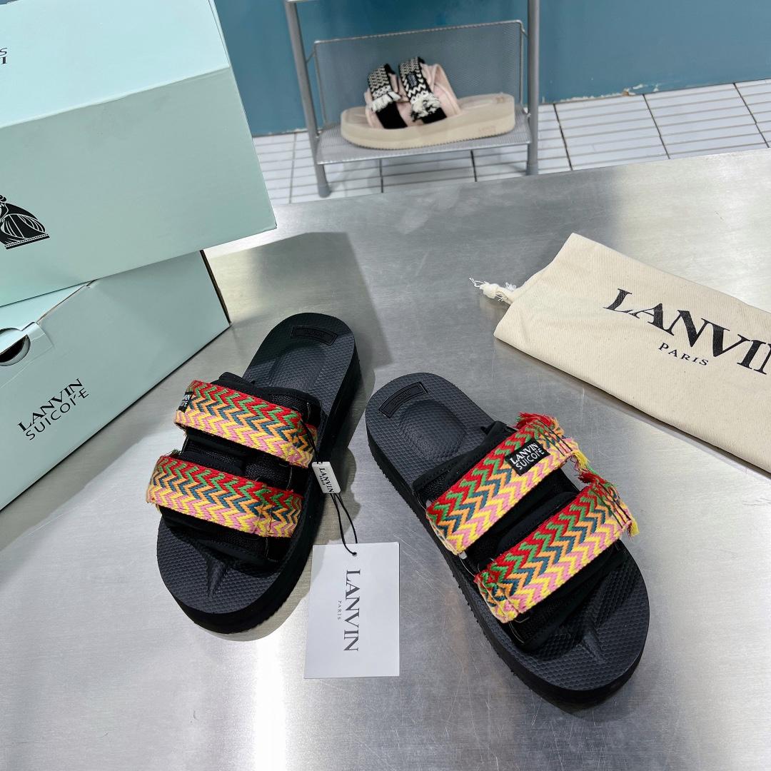 Suicoke x Lanvin Curb Woven-strap Sandals - DopestKickz