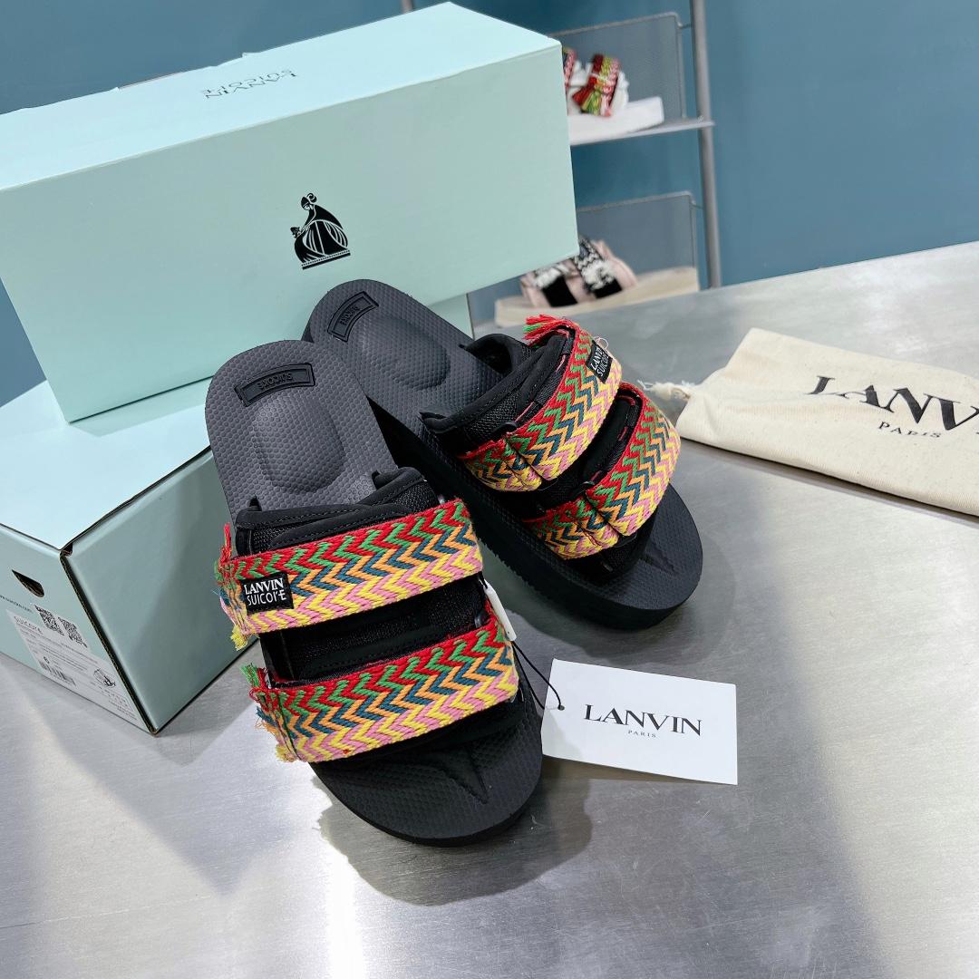 Suicoke x Lanvin Curb Woven-strap Sandals - DopestKickz