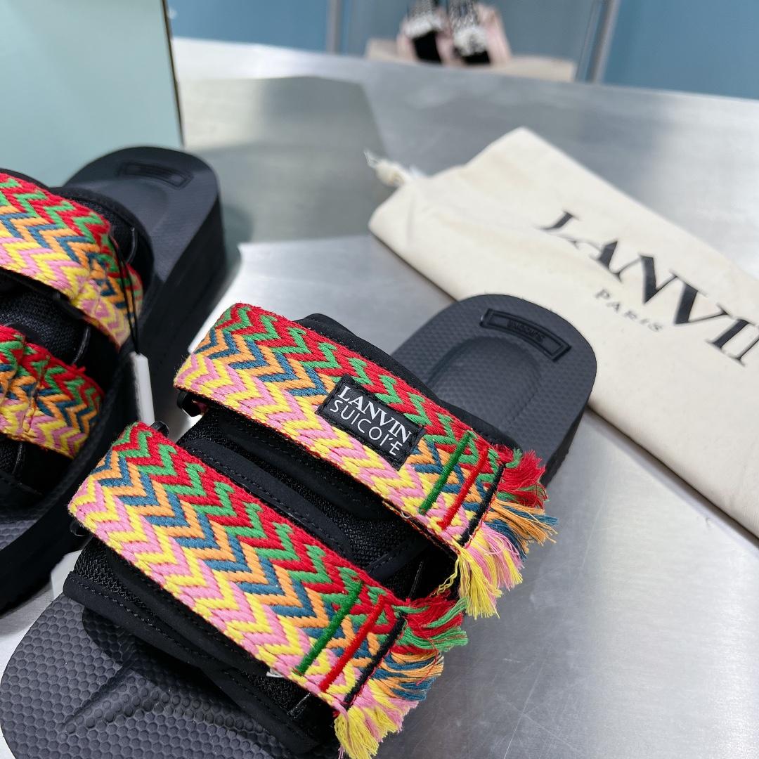 Suicoke x Lanvin Curb Woven-strap Sandals - DopestKickz