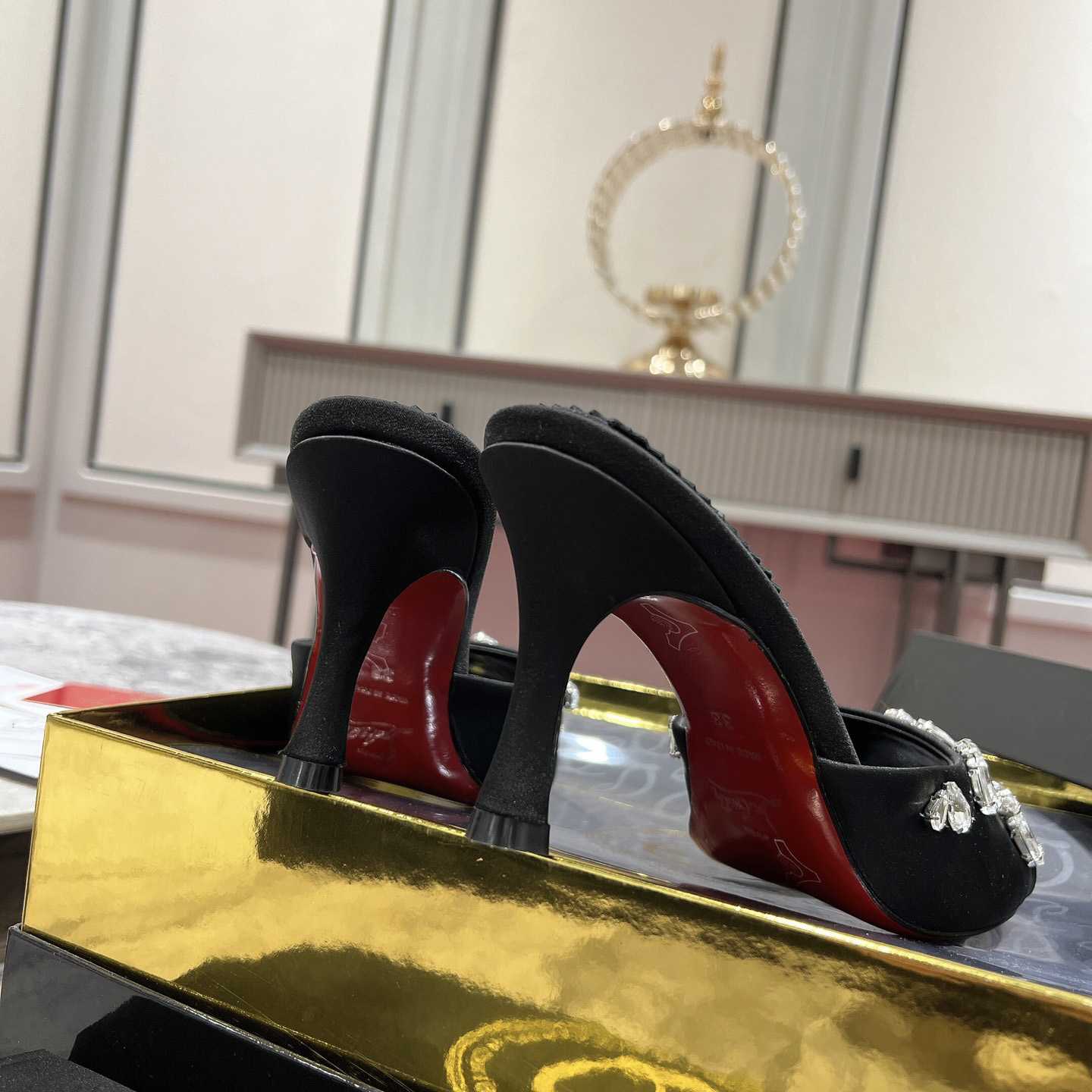 Christian Louboutin Degraqueen 85mm Mules Sandals  - DopestKickz
