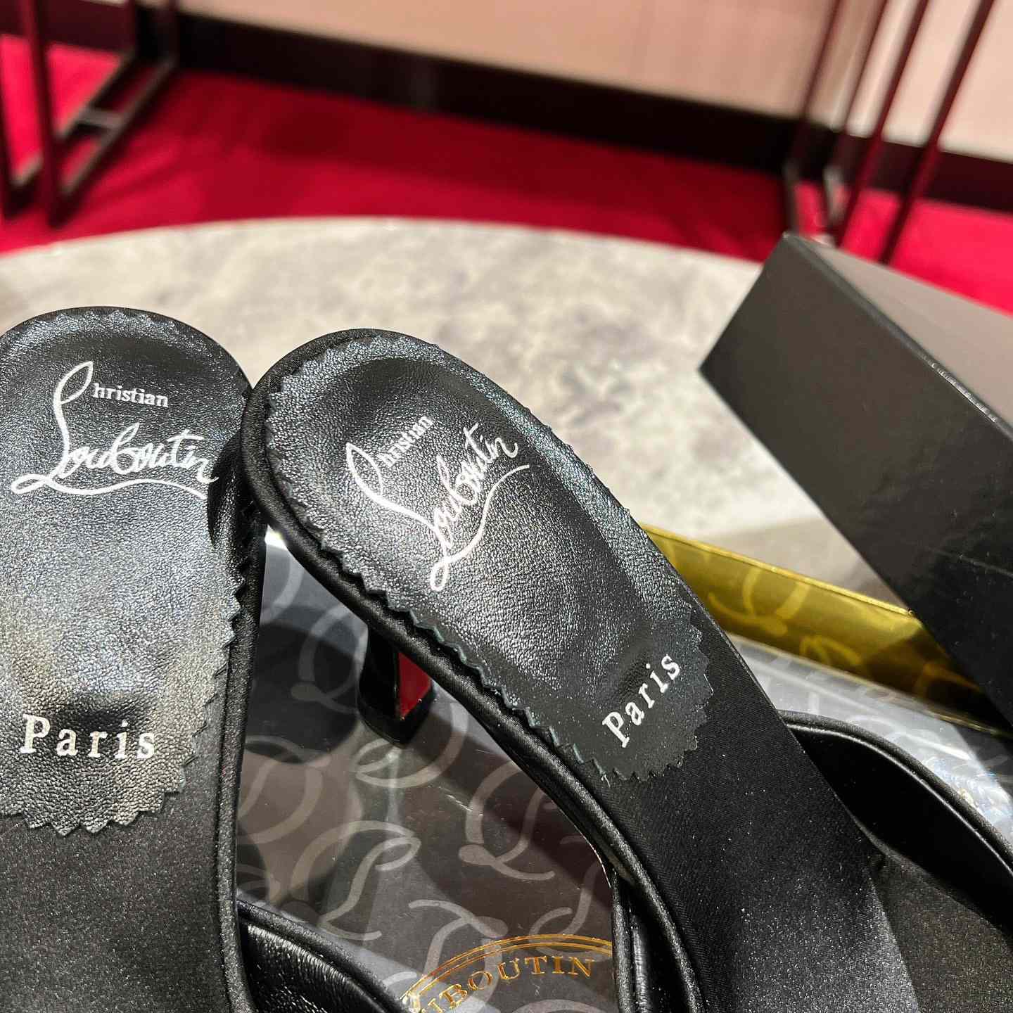 Christian Louboutin Degraqueen 85mm Mules Sandals  - DopestKickz