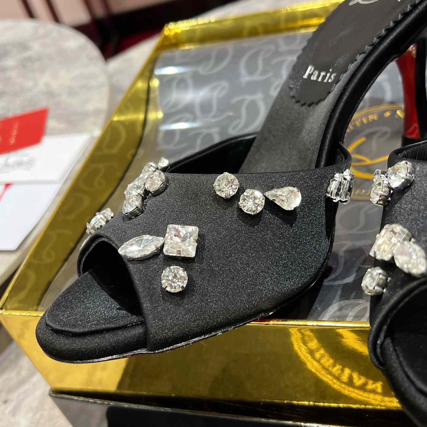 Christian Louboutin Degraqueen 85mm Mules Sandals  - DopestKickz