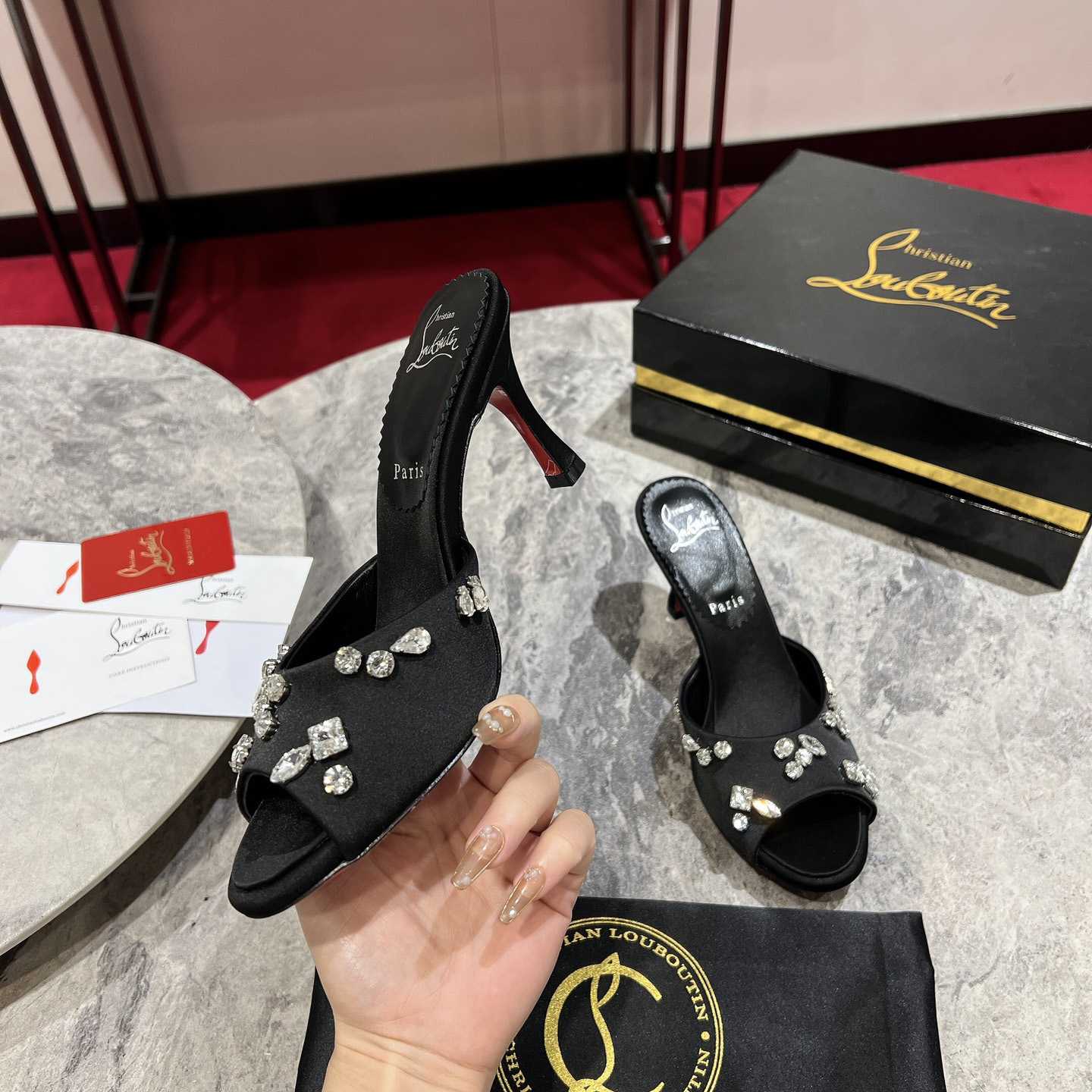 Christian Louboutin Degraqueen 85mm Mules Sandals  - DopestKickz