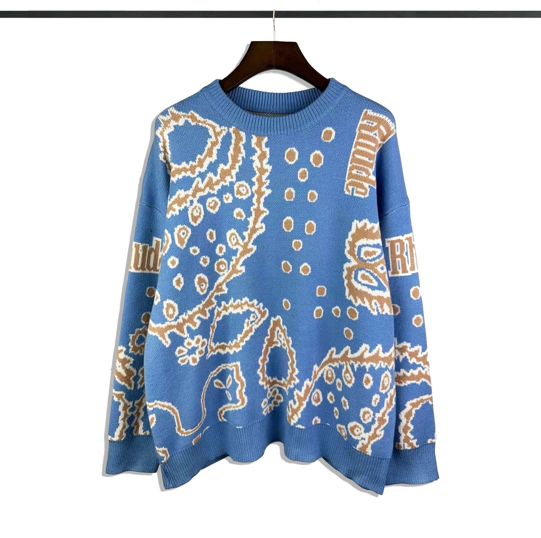 Rhude Bandana Knit Crewneck  (50% Off Sale) yf1197 - DopestKickz